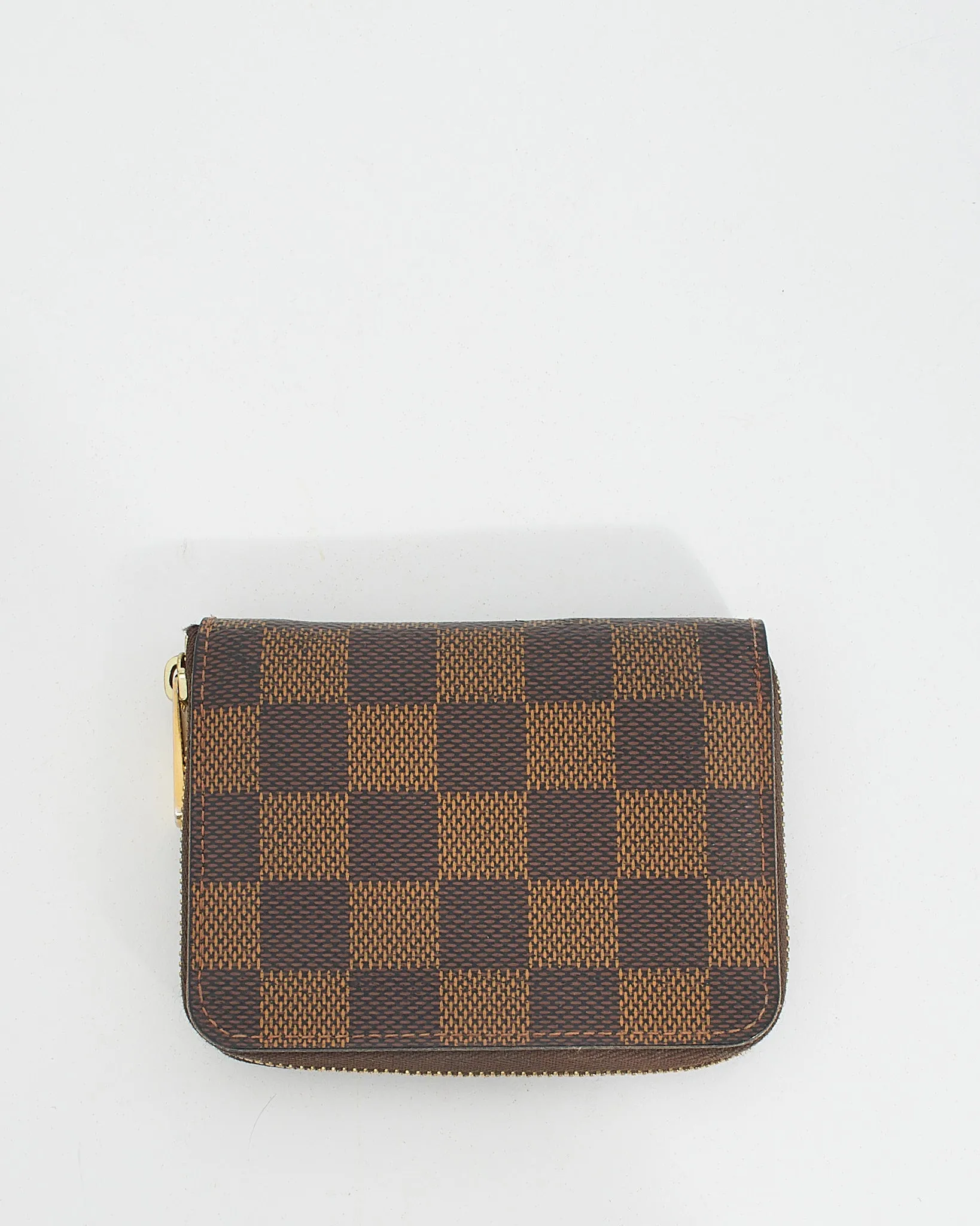 Louis Vuitton Damier Ebene Canvas Small Zippy Wallet