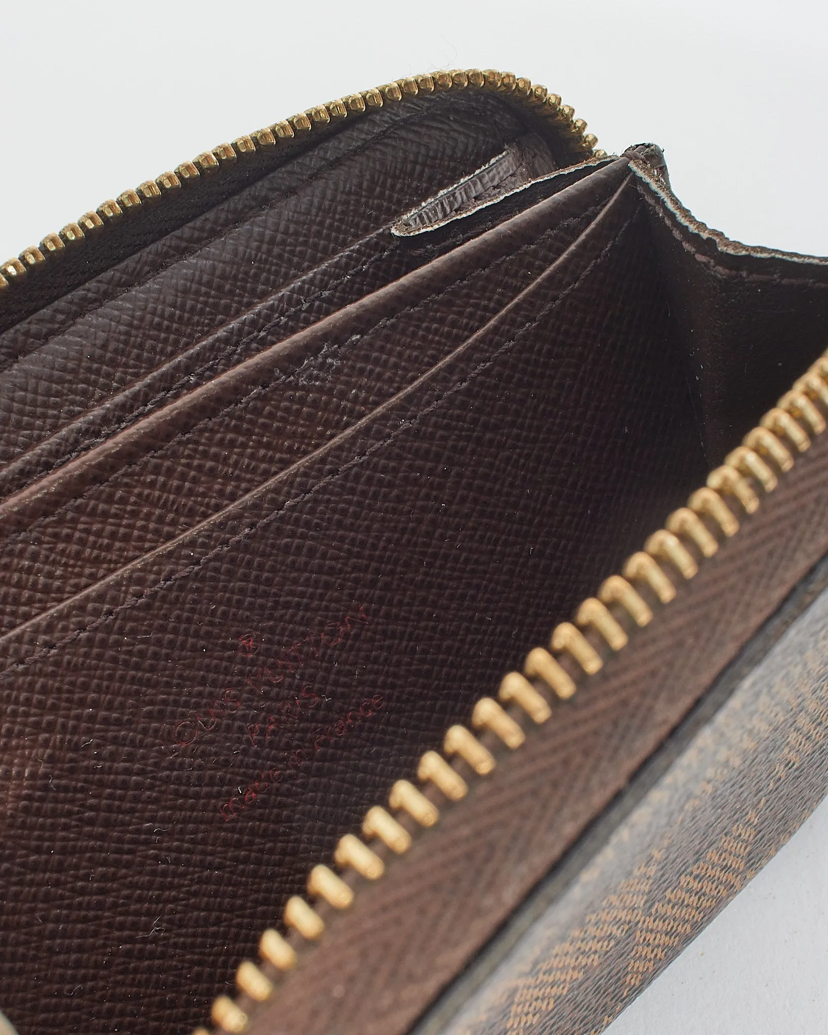 Louis Vuitton Damier Ebene Canvas Small Zippy Wallet