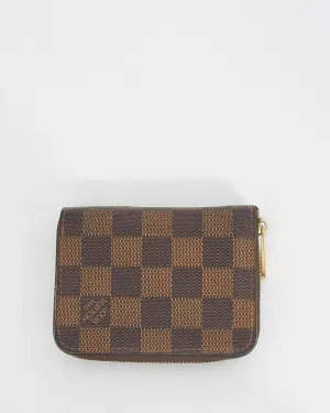 Louis Vuitton Damier Ebene Canvas Small Zippy Wallet