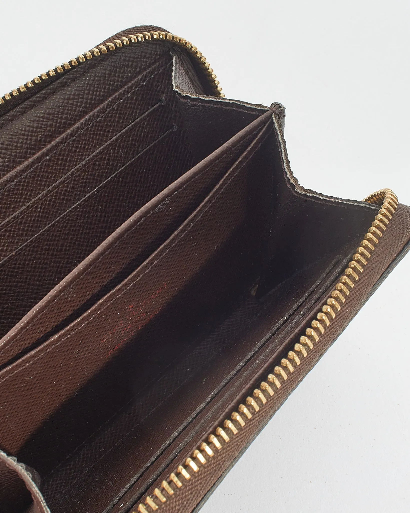 Louis Vuitton Damier Ebene Canvas Small Zippy Wallet