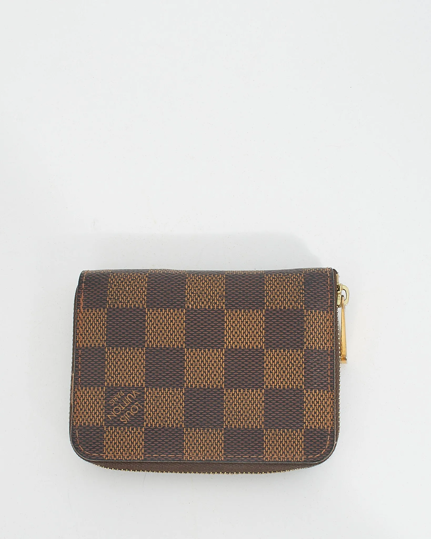 Louis Vuitton Damier Ebene Canvas Small Zippy Wallet