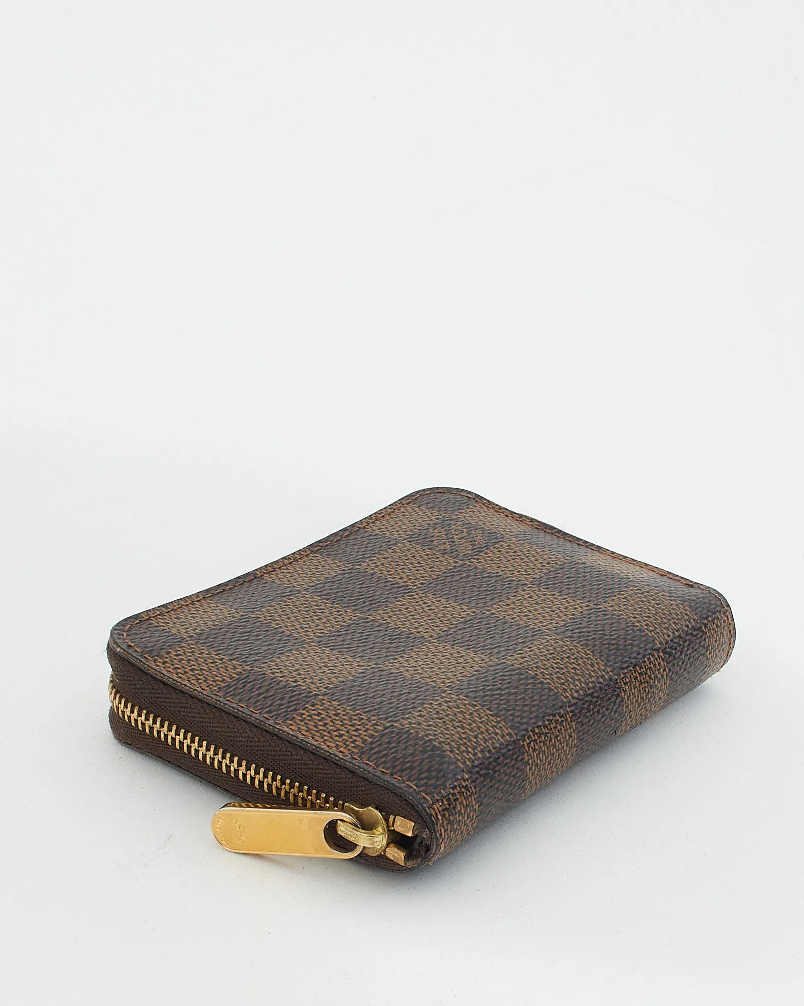 Louis Vuitton Damier Ebene Canvas Small Zippy Wallet
