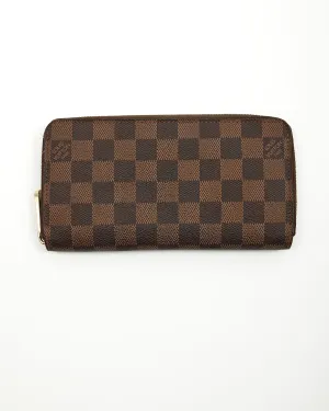 Louis Vuitton Damier Ebene Canvas Zippy Wallet