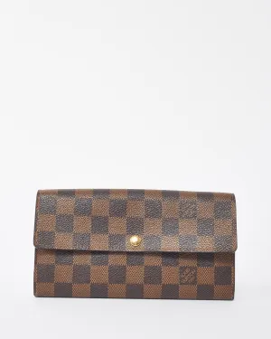 Louis Vuitton Damier Ebene Coated Canvas Sarah Long Wallet