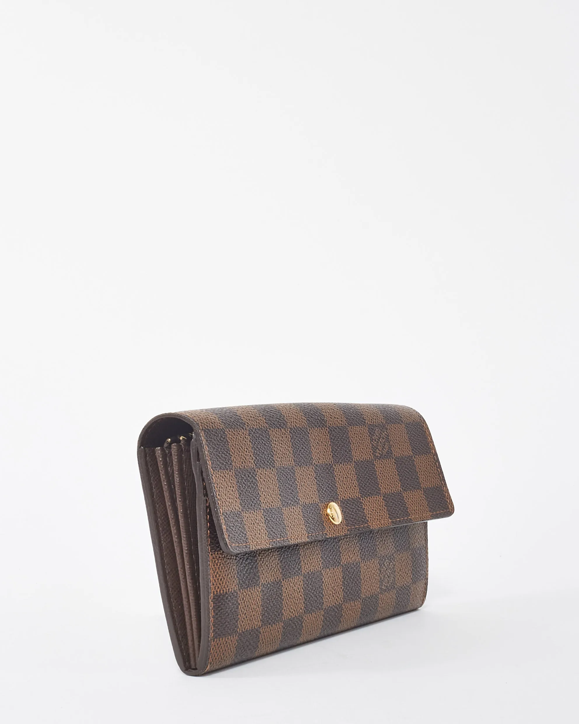 Louis Vuitton Damier Ebene Coated Canvas Sarah Long Wallet