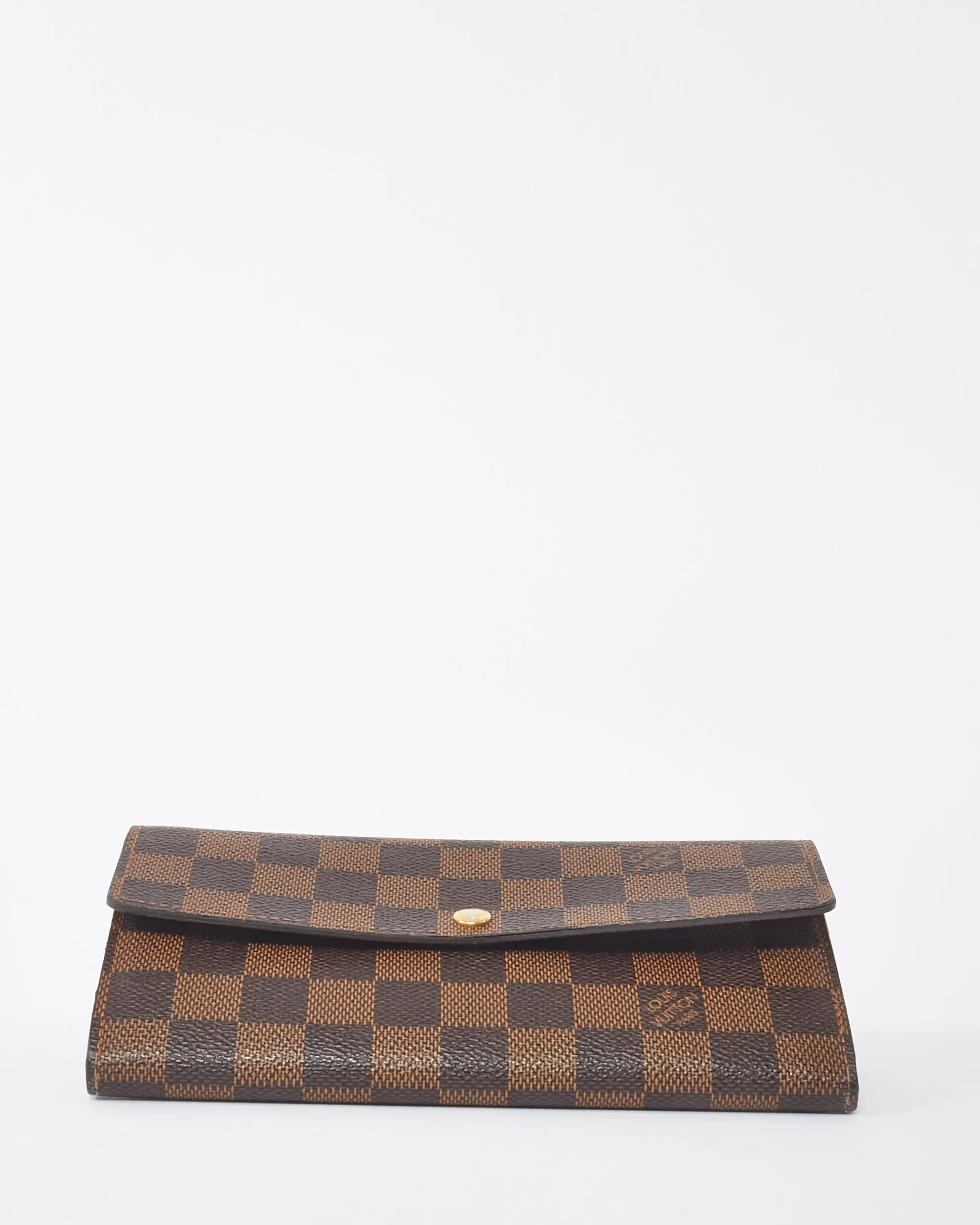 Louis Vuitton Damier Ebene Coated Canvas Sarah Long Wallet
