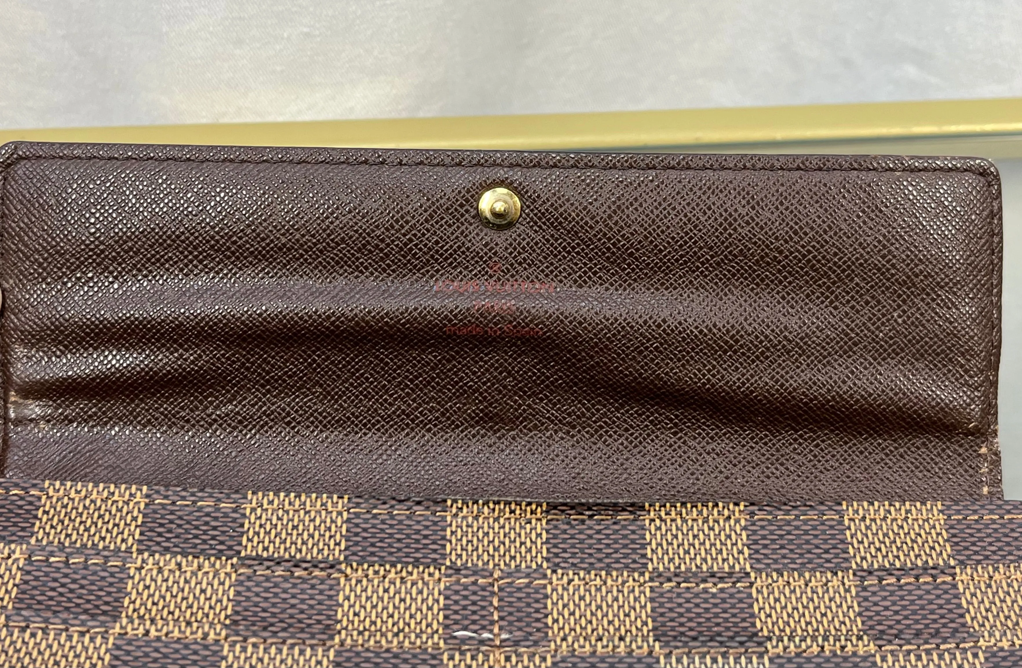 LOUIS VUITTON Damier Ebene Vintage Sarah Wallet
