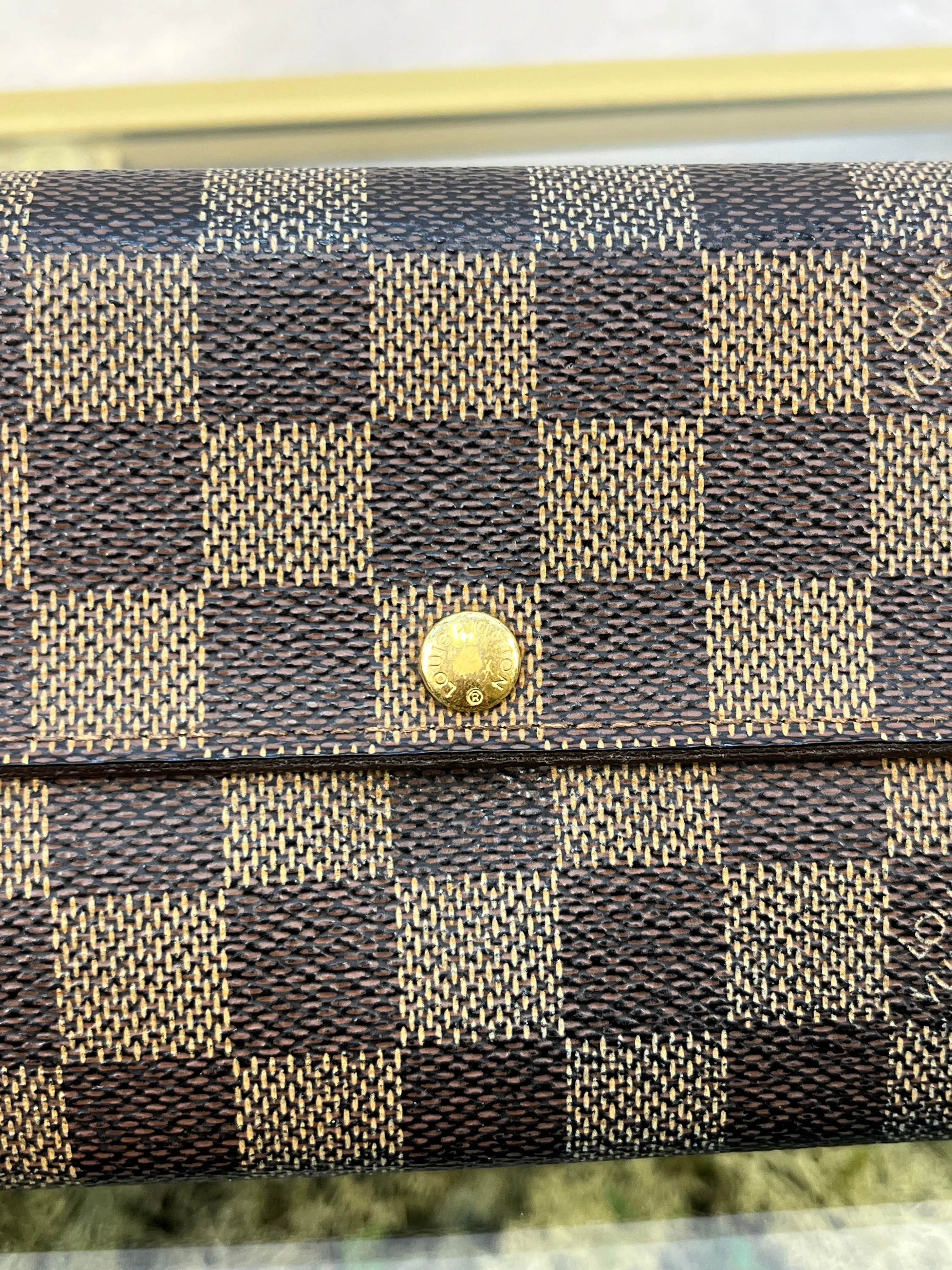 LOUIS VUITTON Damier Ebene Vintage Sarah Wallet