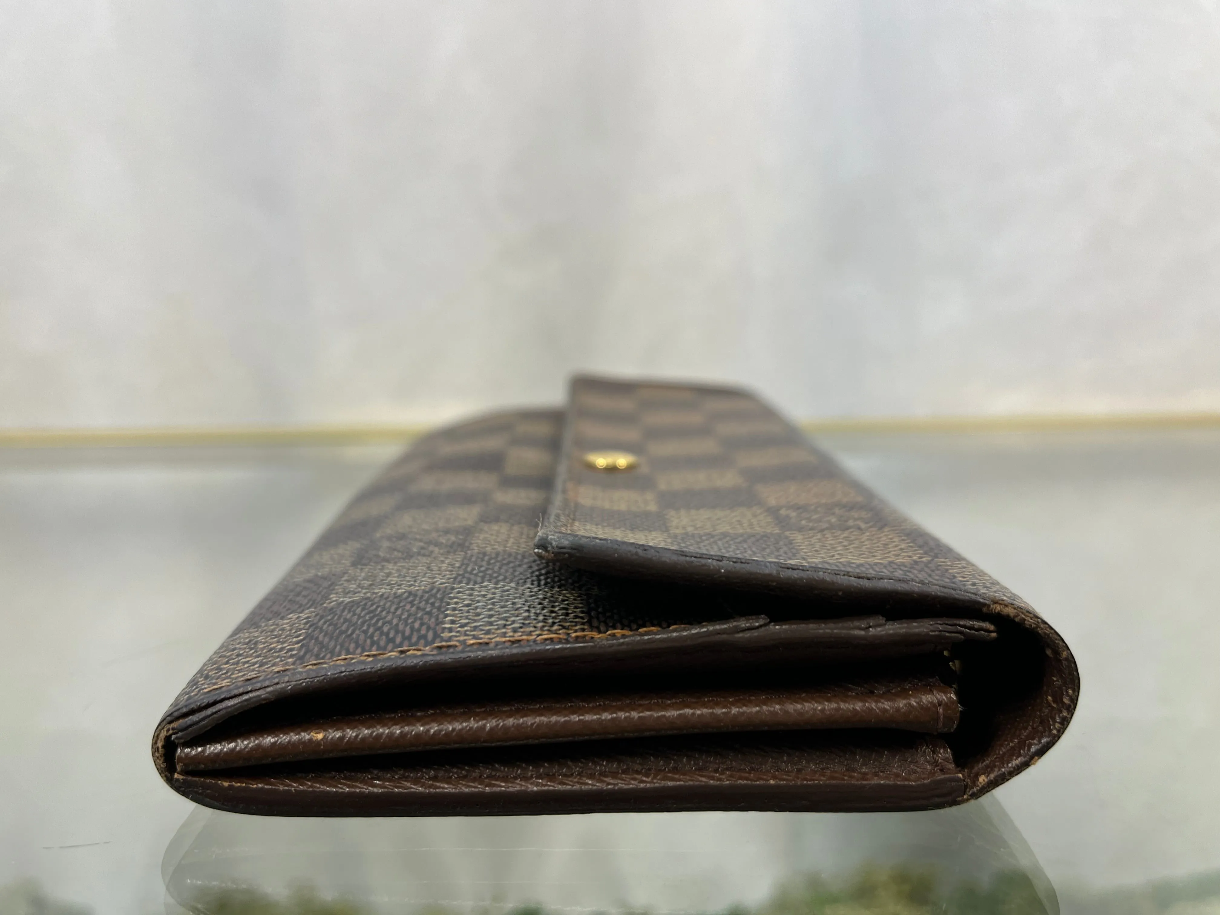 LOUIS VUITTON Damier Ebene Vintage Sarah Wallet