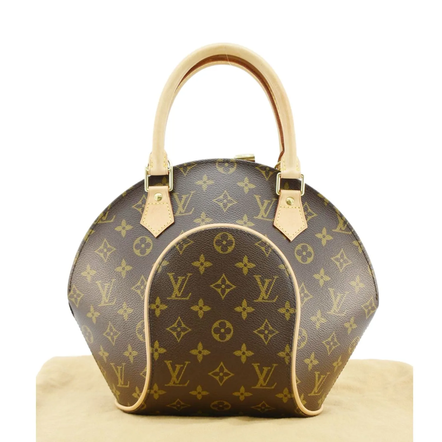LOUIS VUITTON Ellipse PM Monogram Canvas Satchel Bag Brown