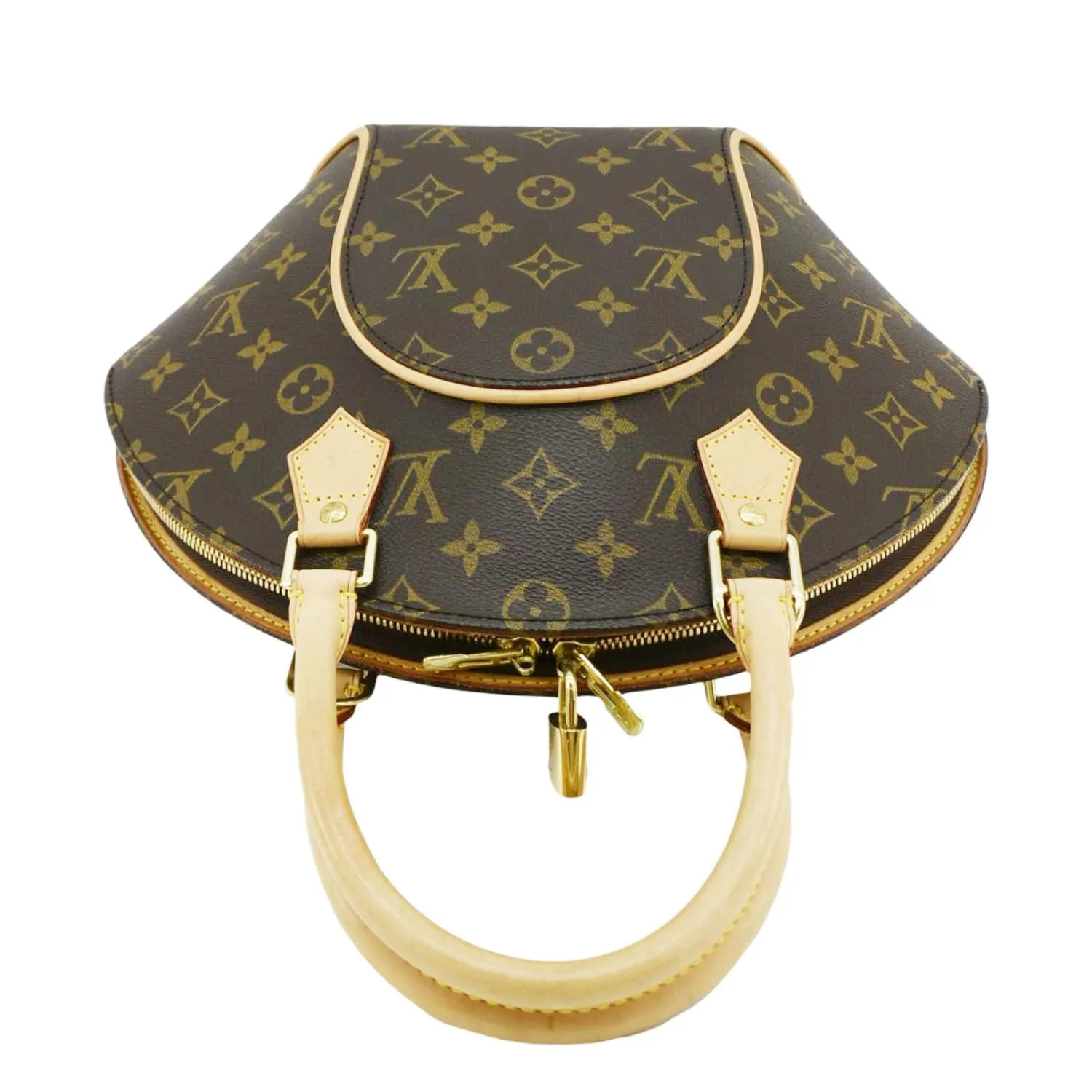 LOUIS VUITTON Ellipse PM Monogram Canvas Satchel Bag Brown