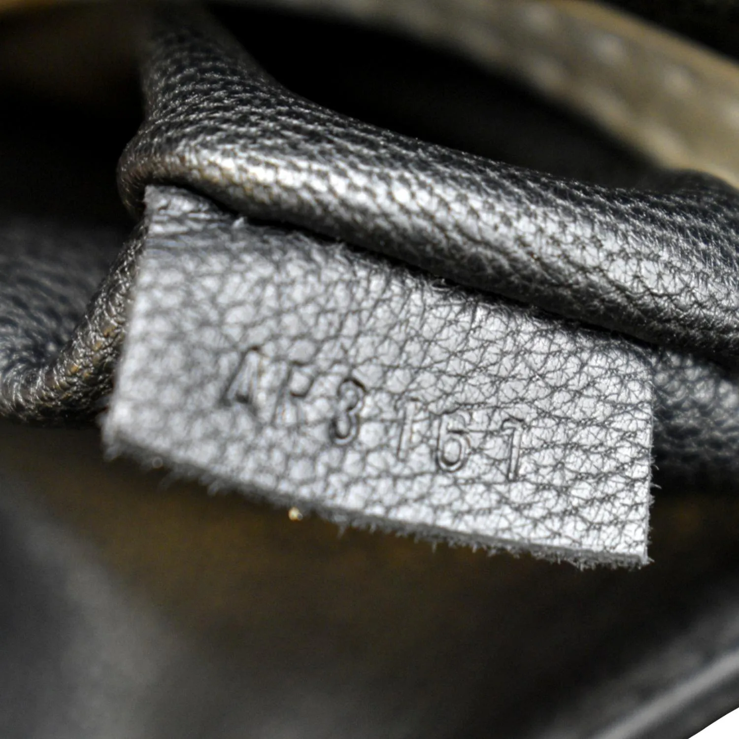 LOUIS VUITTON Lockit Cuir Obsession Leather Satchel Bag Grey
