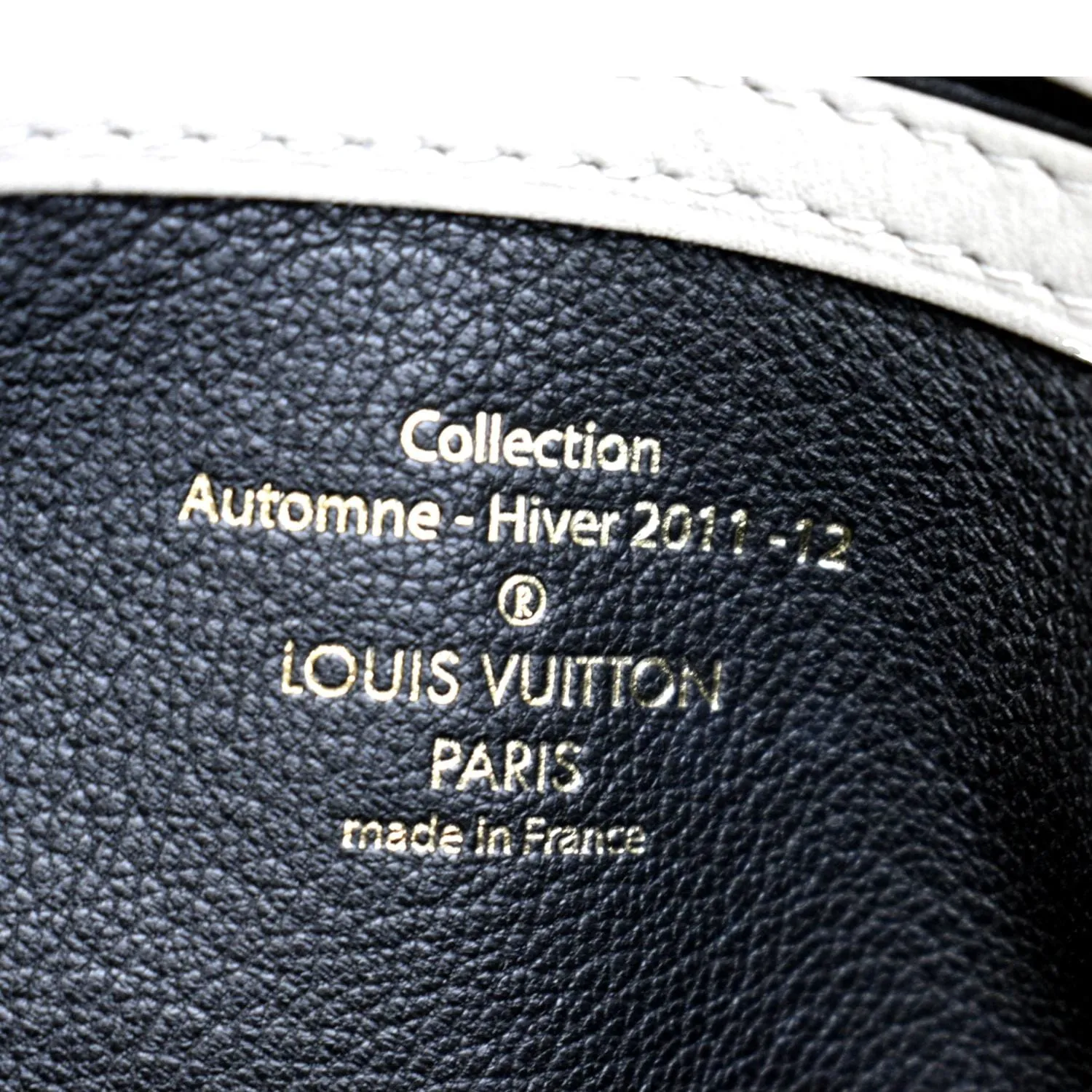 LOUIS VUITTON Lockit Cuir Obsession Leather Satchel Bag Grey
