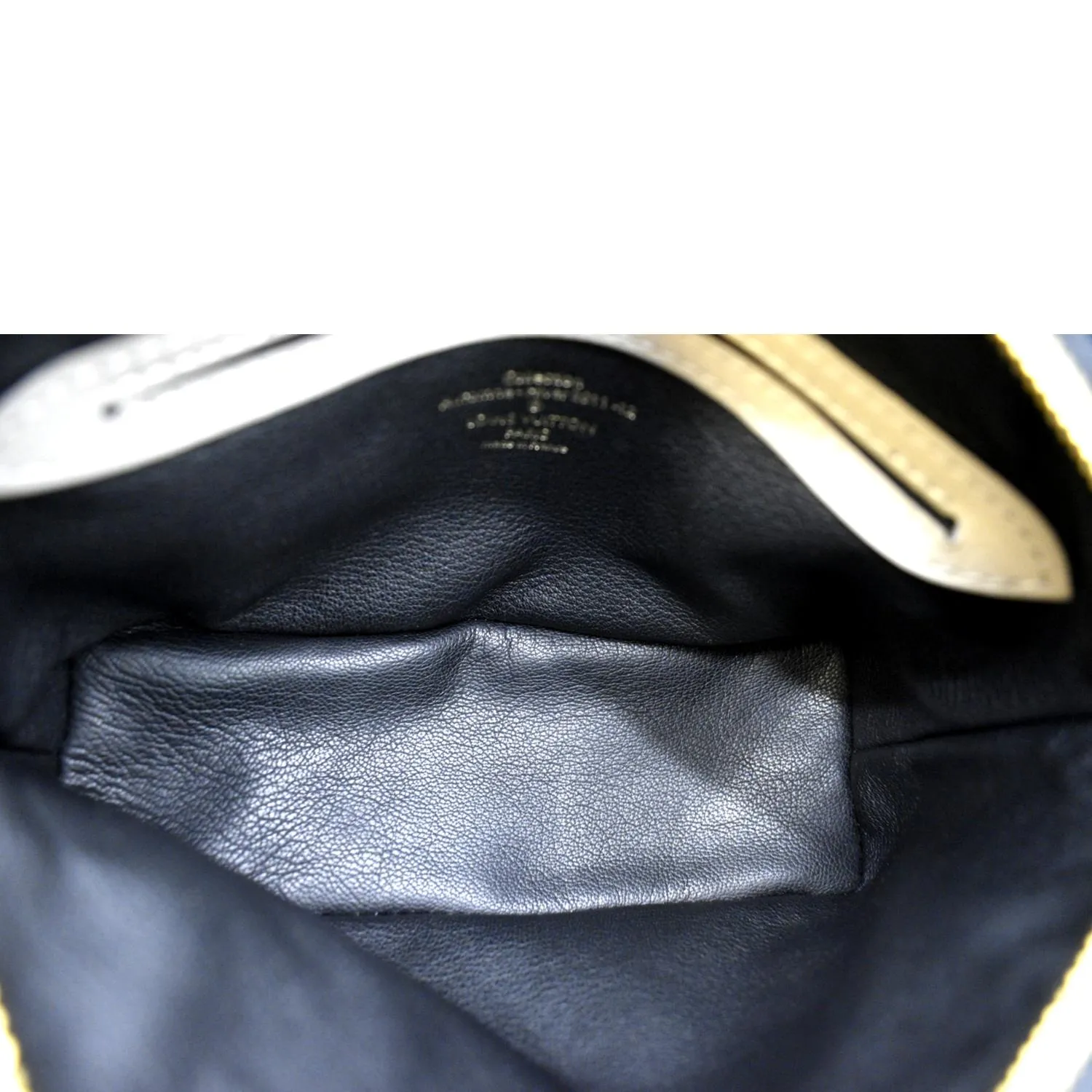 LOUIS VUITTON Lockit Cuir Obsession Leather Satchel Bag Grey