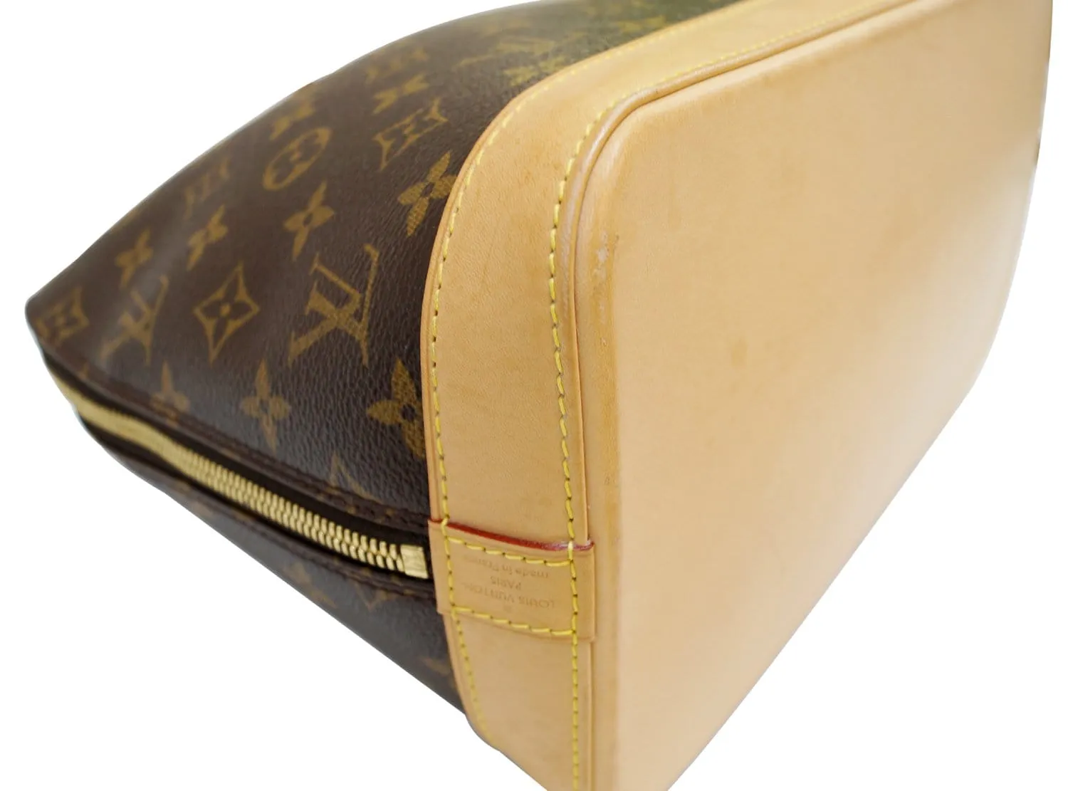 LOUIS VUITTON Monogram Canvas Brown Alma Satchel Bag