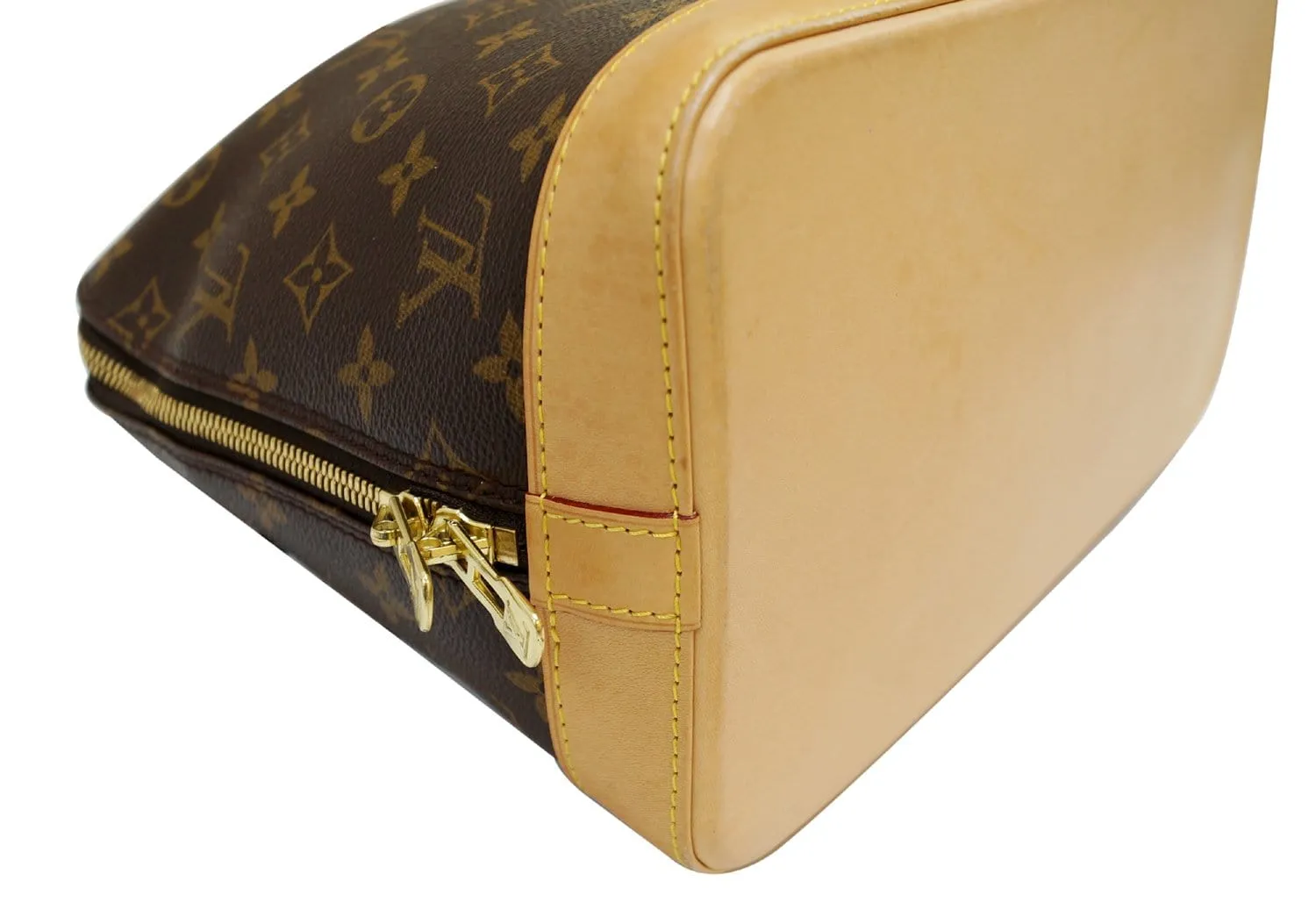 LOUIS VUITTON Monogram Canvas Brown Alma Satchel Bag