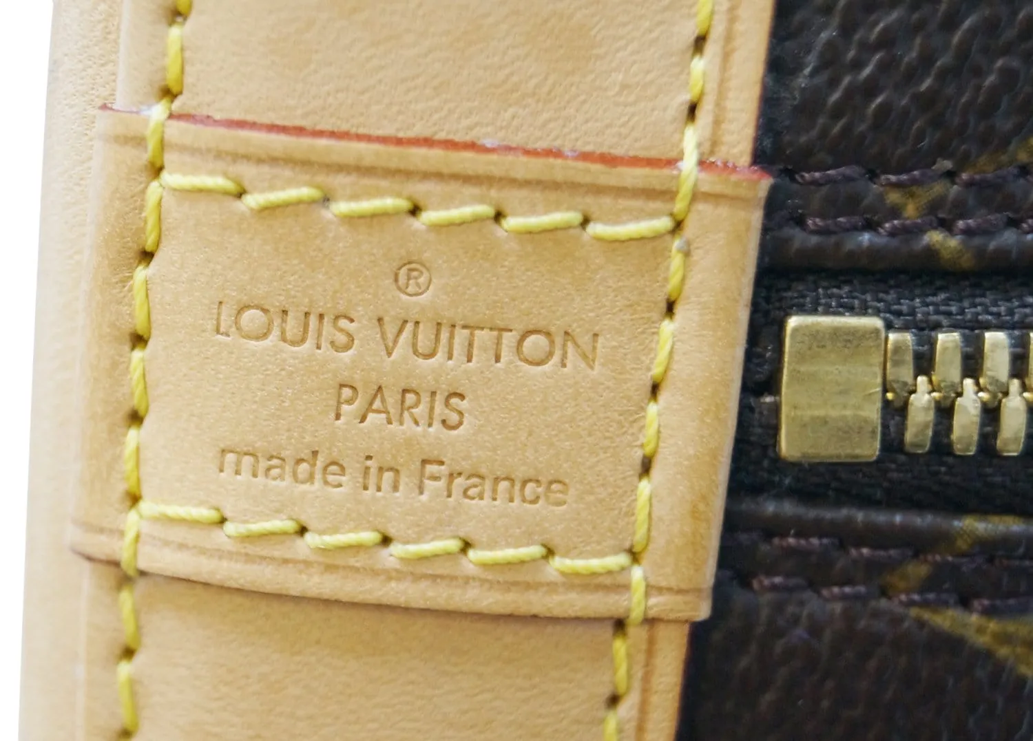 LOUIS VUITTON Monogram Canvas Brown Alma Satchel Bag