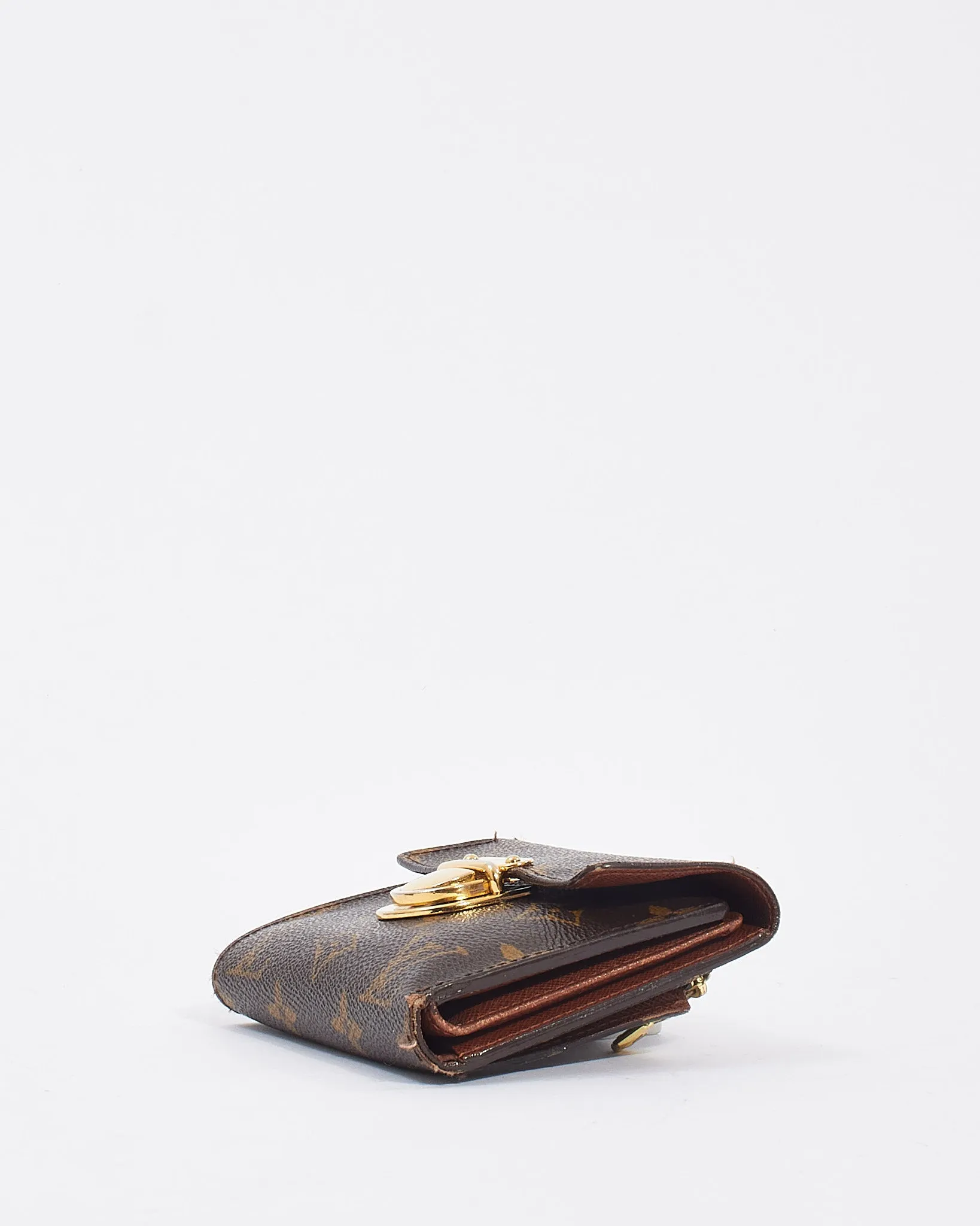 Louis Vuitton Monogram Canvas Joey Pushlock Compact Wallet