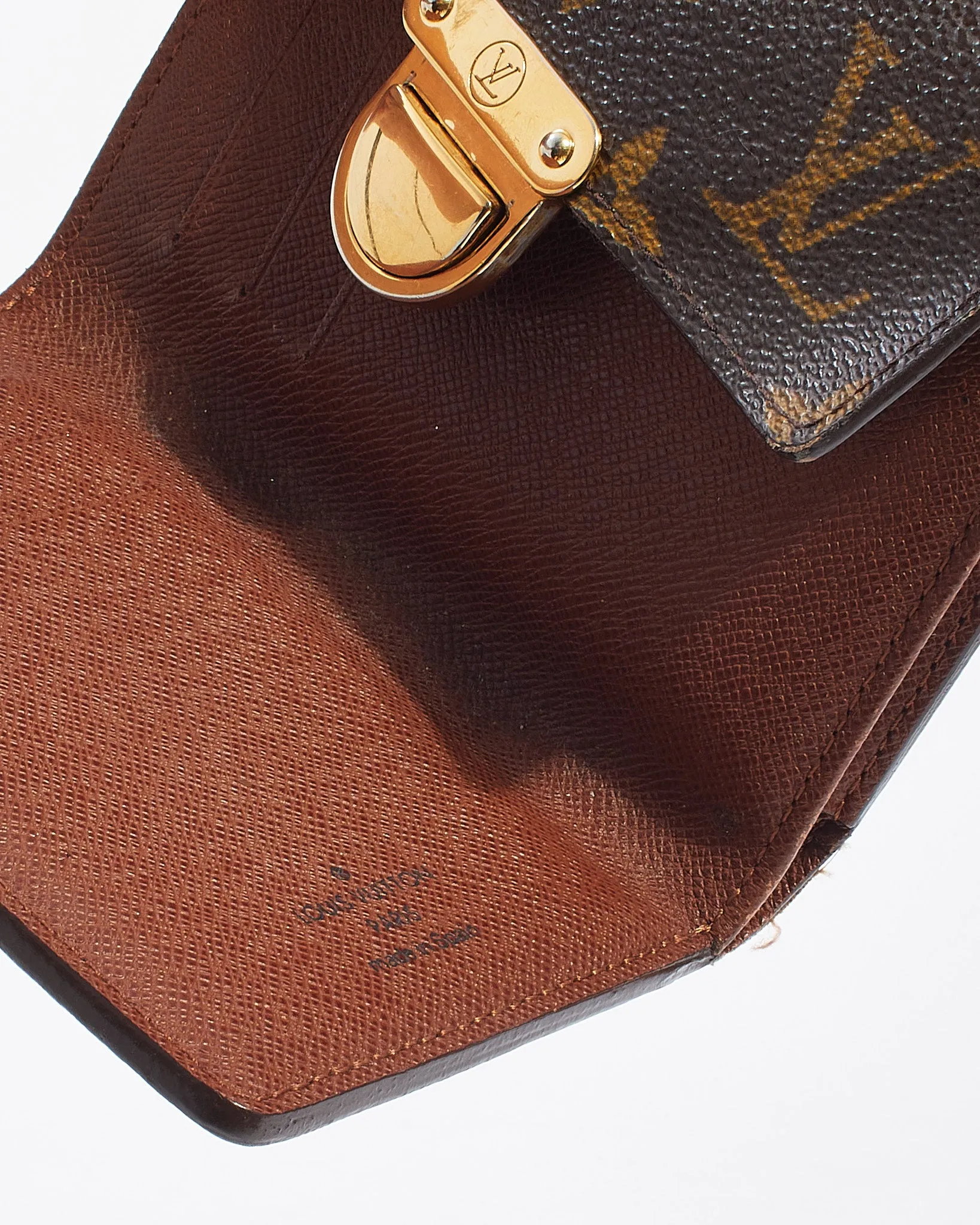 Louis Vuitton Monogram Canvas Joey Pushlock Compact Wallet