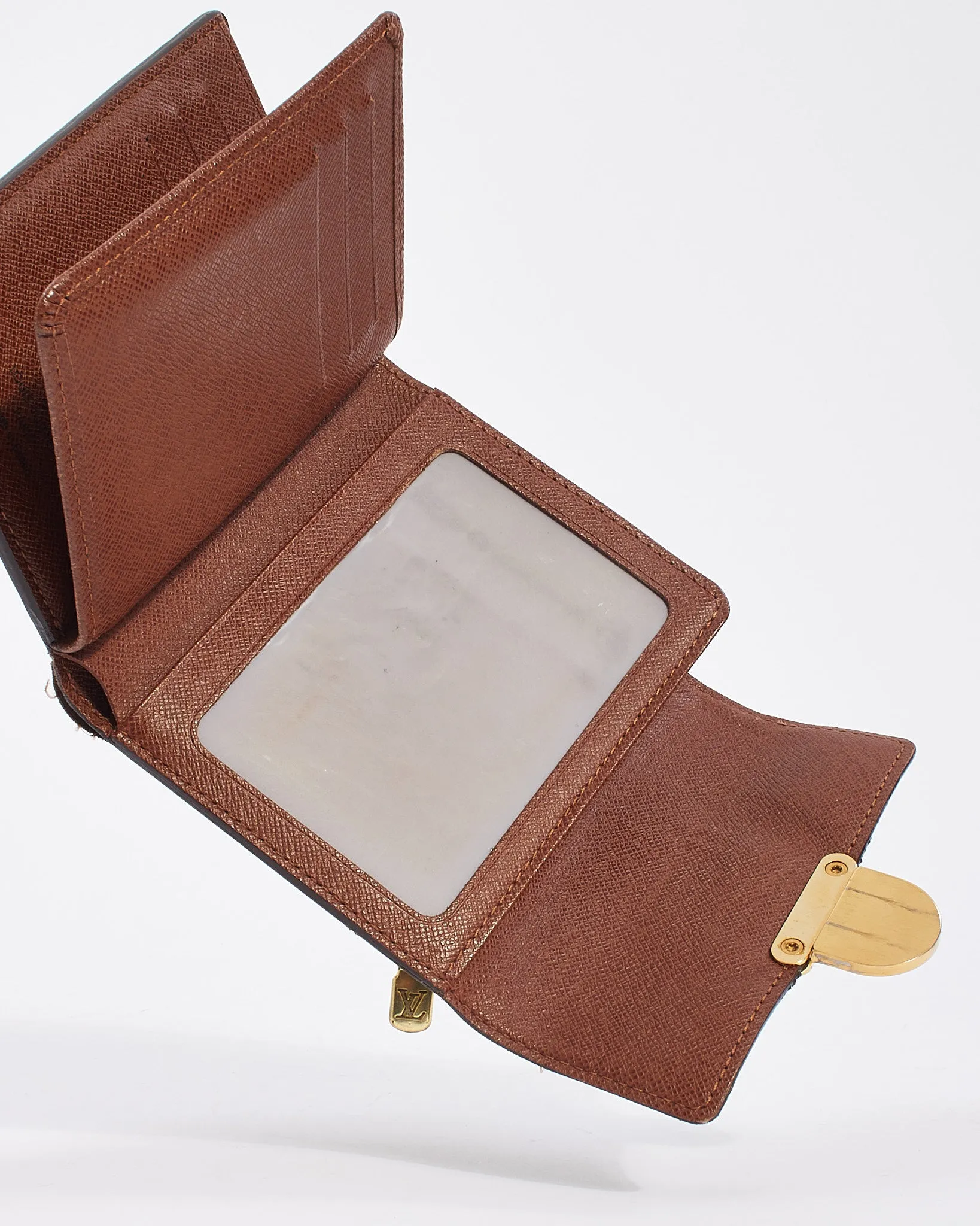 Louis Vuitton Monogram Canvas Joey Pushlock Compact Wallet