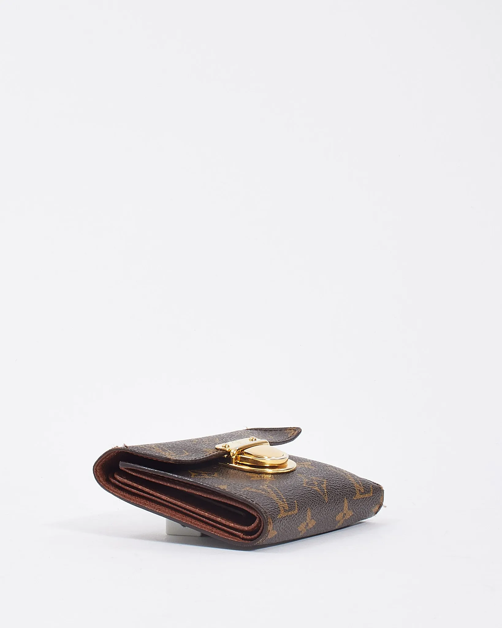 Louis Vuitton Monogram Canvas Joey Pushlock Compact Wallet