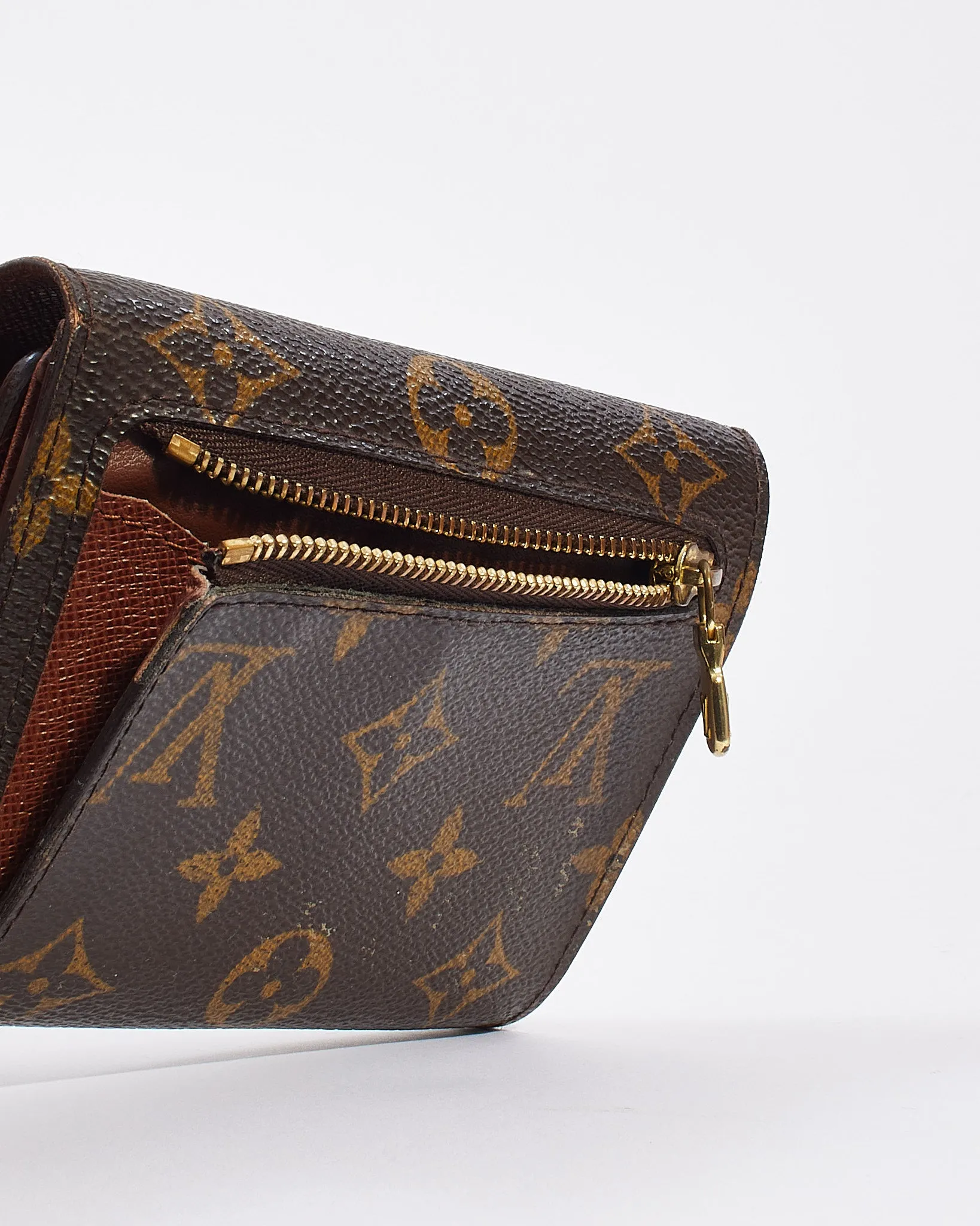 Louis Vuitton Monogram Canvas Joey Pushlock Compact Wallet