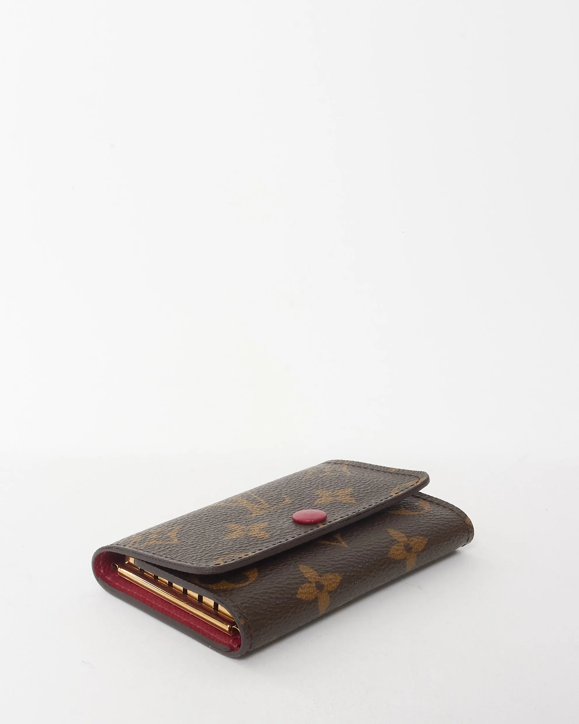 Louis Vuitton Monogram Coated Canvas & Fuchsia 6 Key Holder