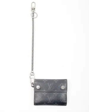Louis Vuitton Monogram Eclipse Canvas Chain Fold Wallet