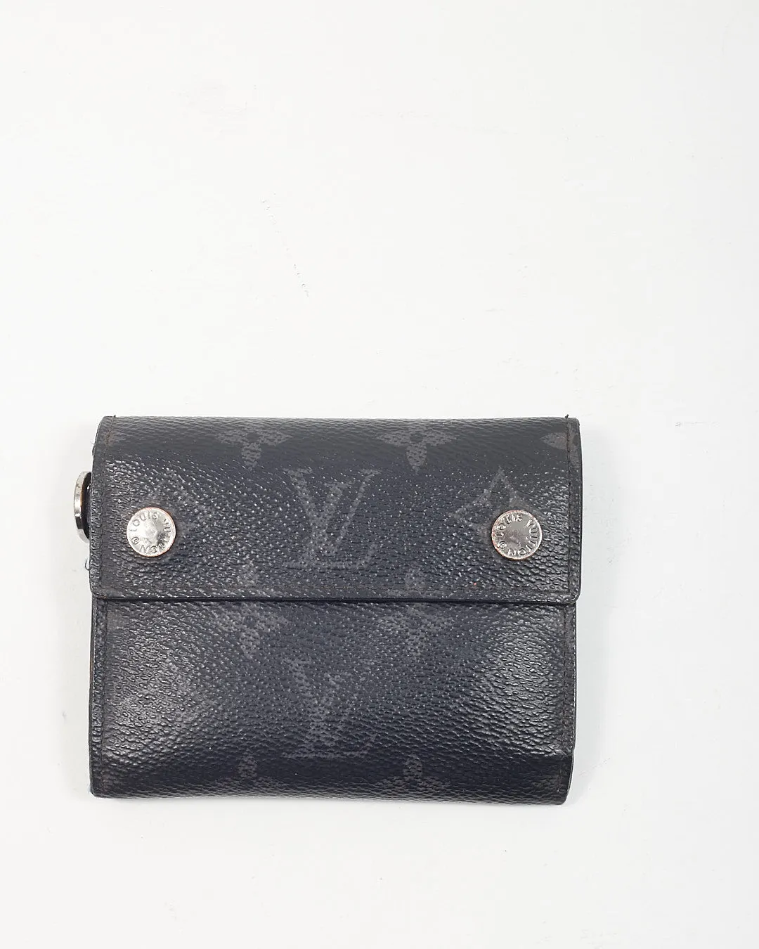 Louis Vuitton Monogram Eclipse Canvas Chain Fold Wallet