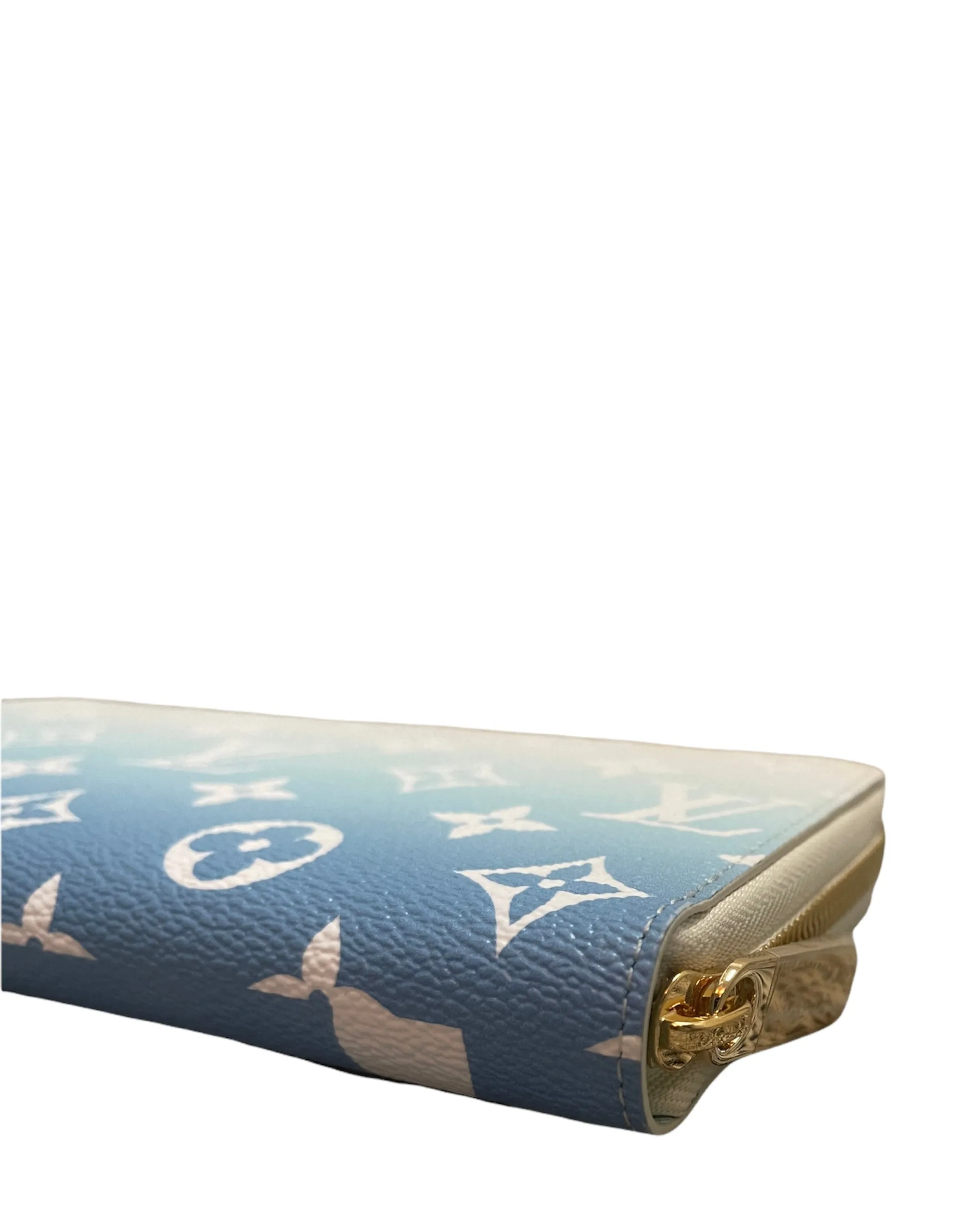 Louis Vuitton NEW Blue Monogram Giant By The Pool Zippy Wallet