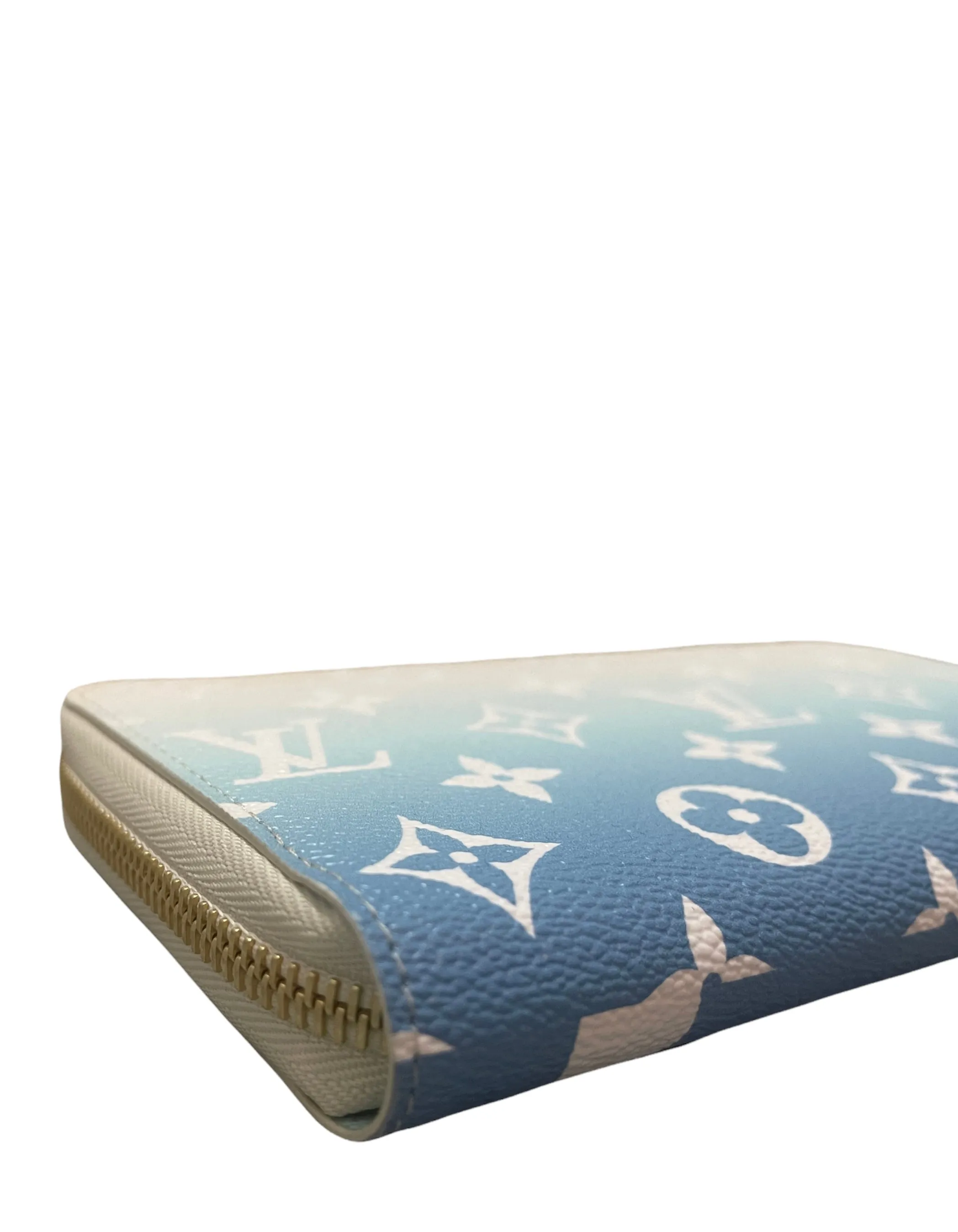 Louis Vuitton NEW Blue Monogram Giant By The Pool Zippy Wallet