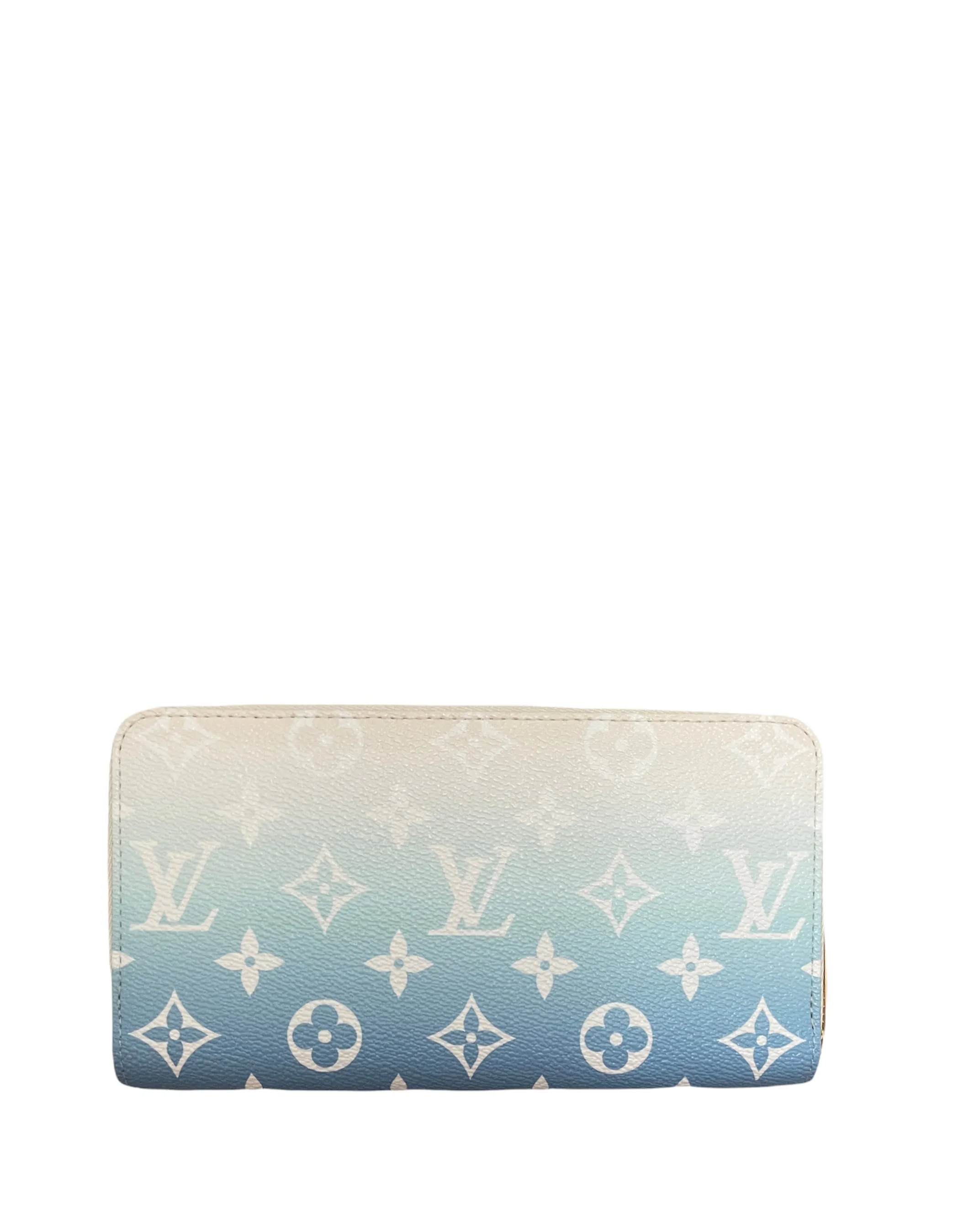 Louis Vuitton NEW Blue Monogram Giant By The Pool Zippy Wallet