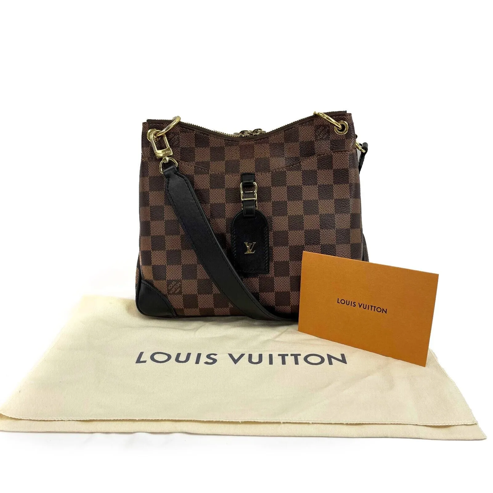 Louis Vuitton - Odéon PM Shoulder Crossbody - Damier Ebene Brown Black