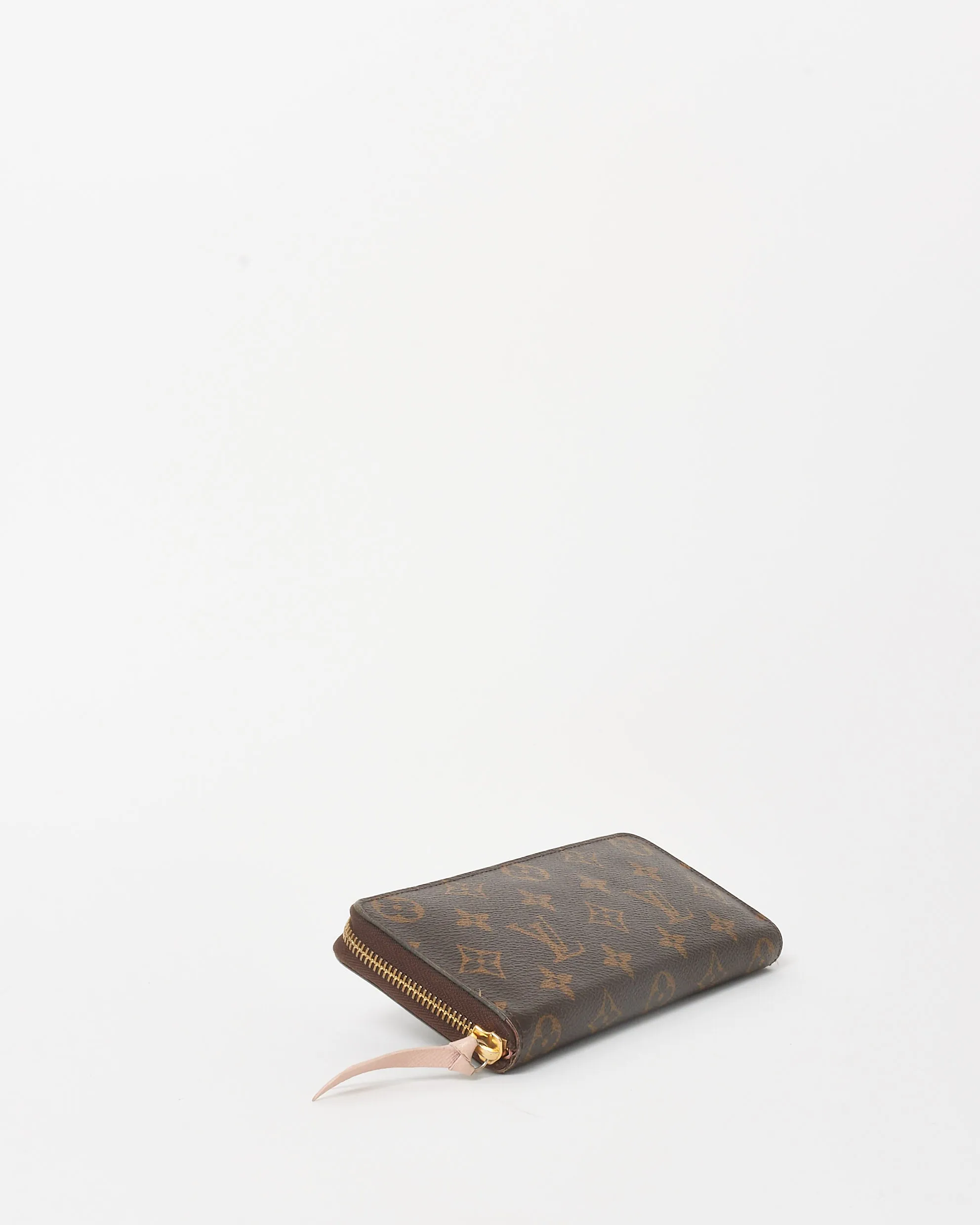 Louis Vuitton Pink Monogram Coated Canvas Clémence Zippy Wallet