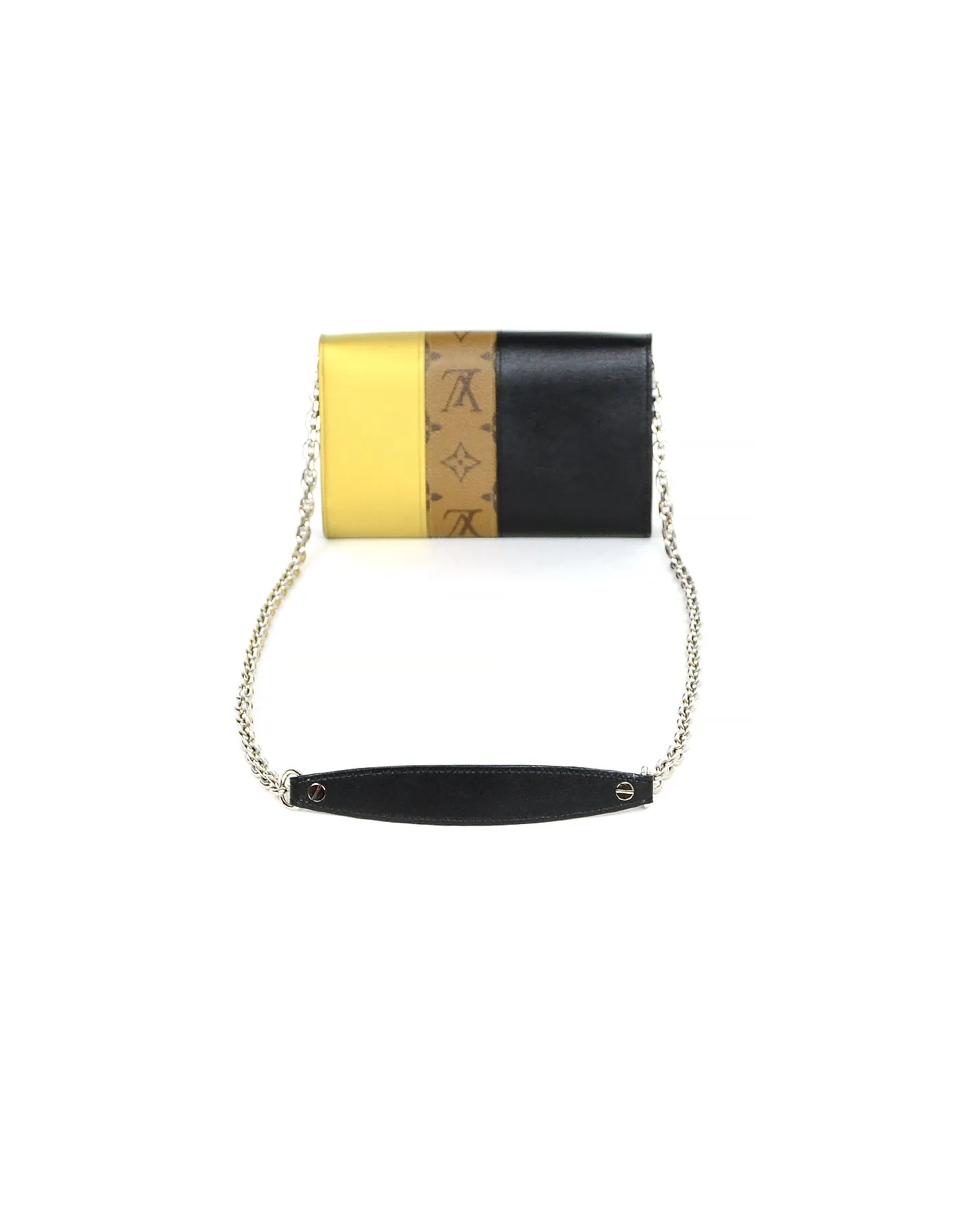 Louis Vuitton Reverse Monogram Studded Twist Chain Wallet Crossbody