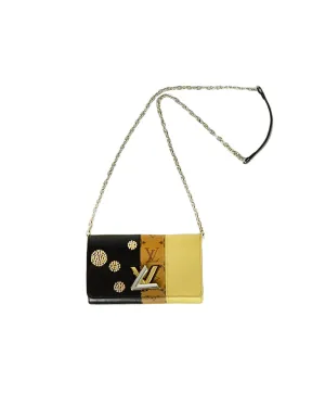 Louis Vuitton Reverse Monogram Studded Twist Chain Wallet Crossbody