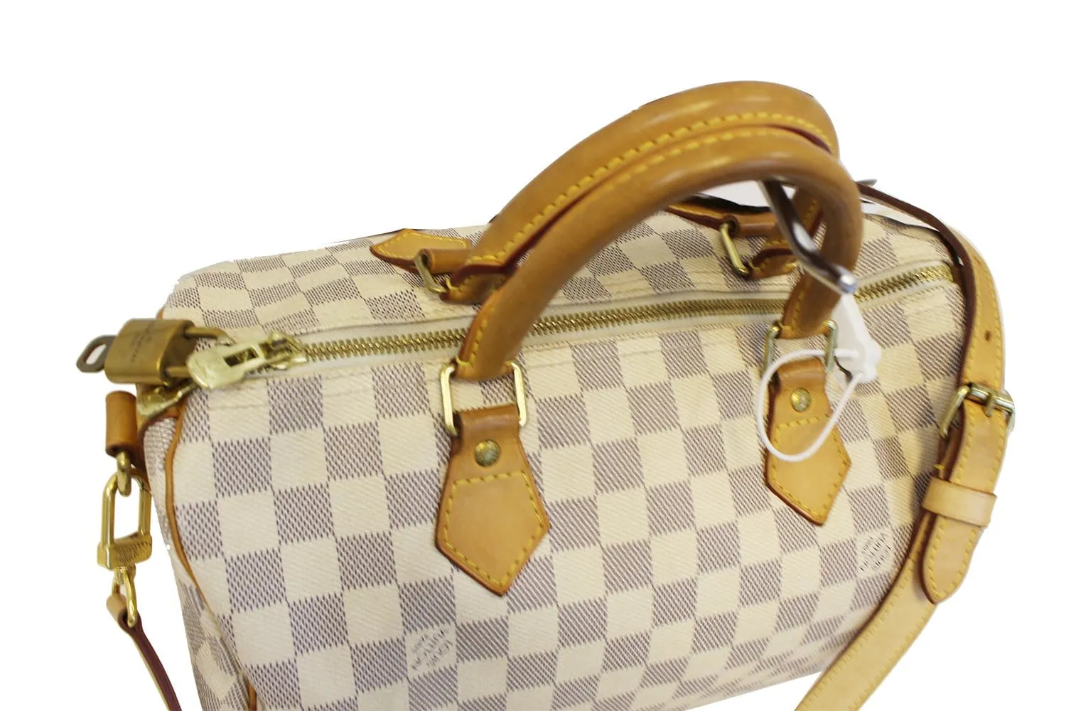 Louis Vuitton Speedy 30 Damier Azur Bandouliere Satchel Bag - Last Call