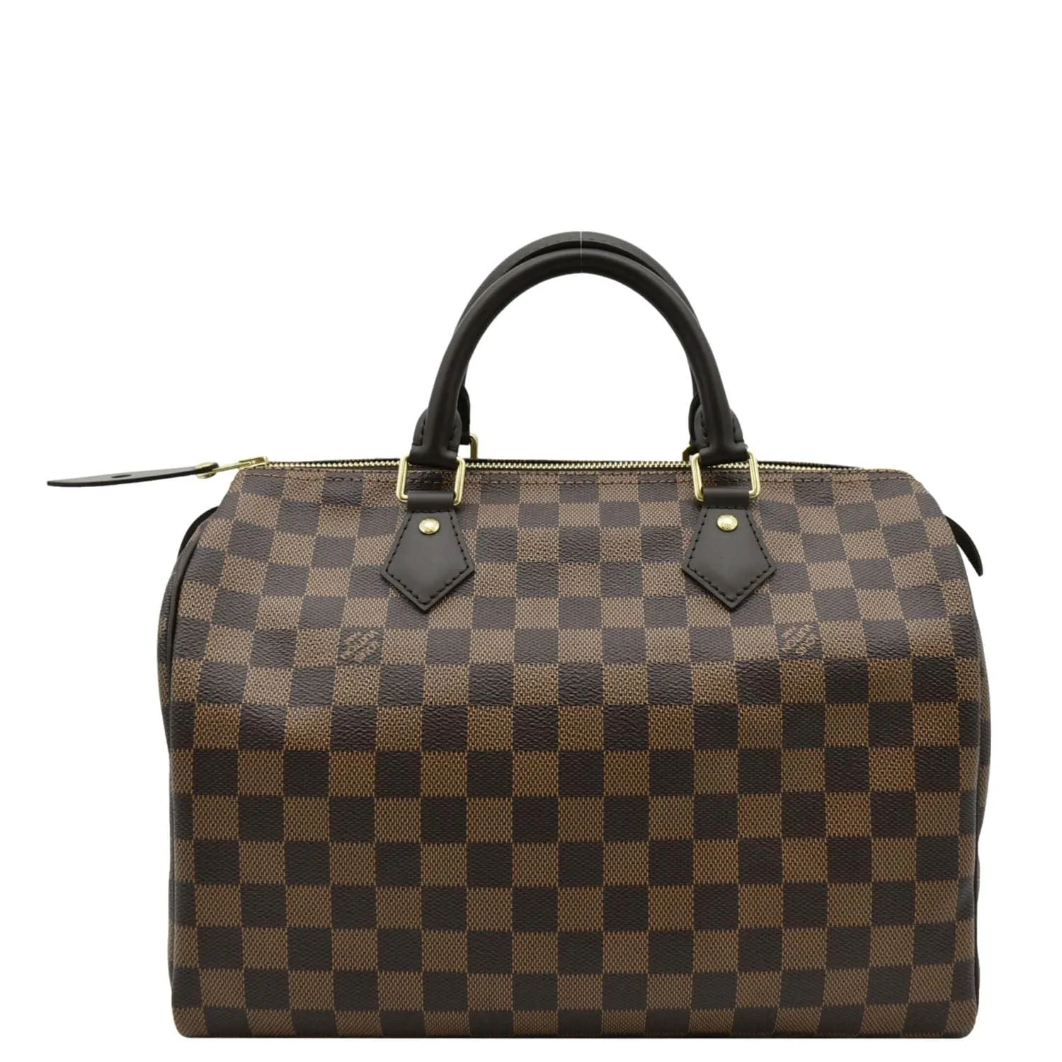 LOUIS VUITTON Speedy 30 Damier Ebene Satchel Bag Brown