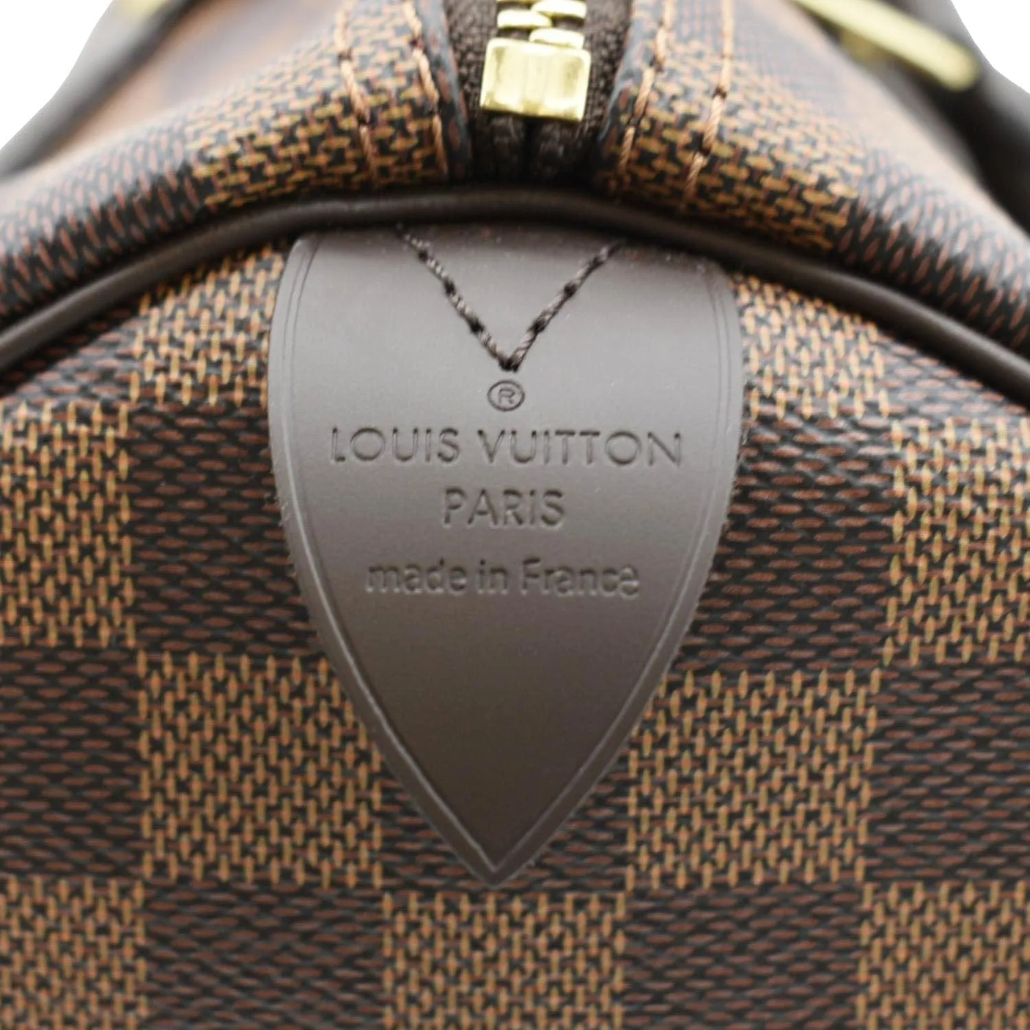 LOUIS VUITTON Speedy 30 Damier Ebene Satchel Bag Brown