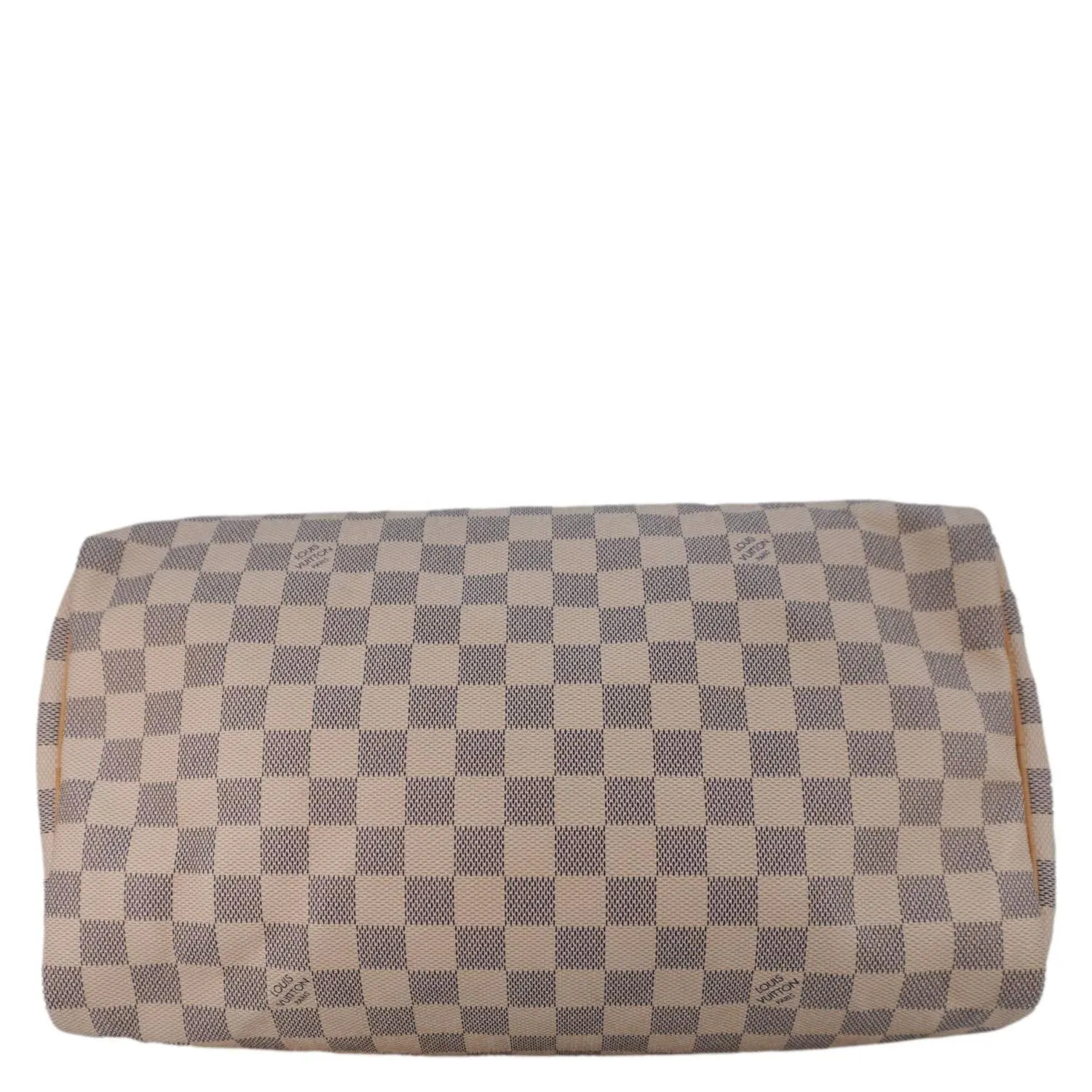 LOUIS VUITTON Speedy 35 Damier Azur Satchel Bag White
