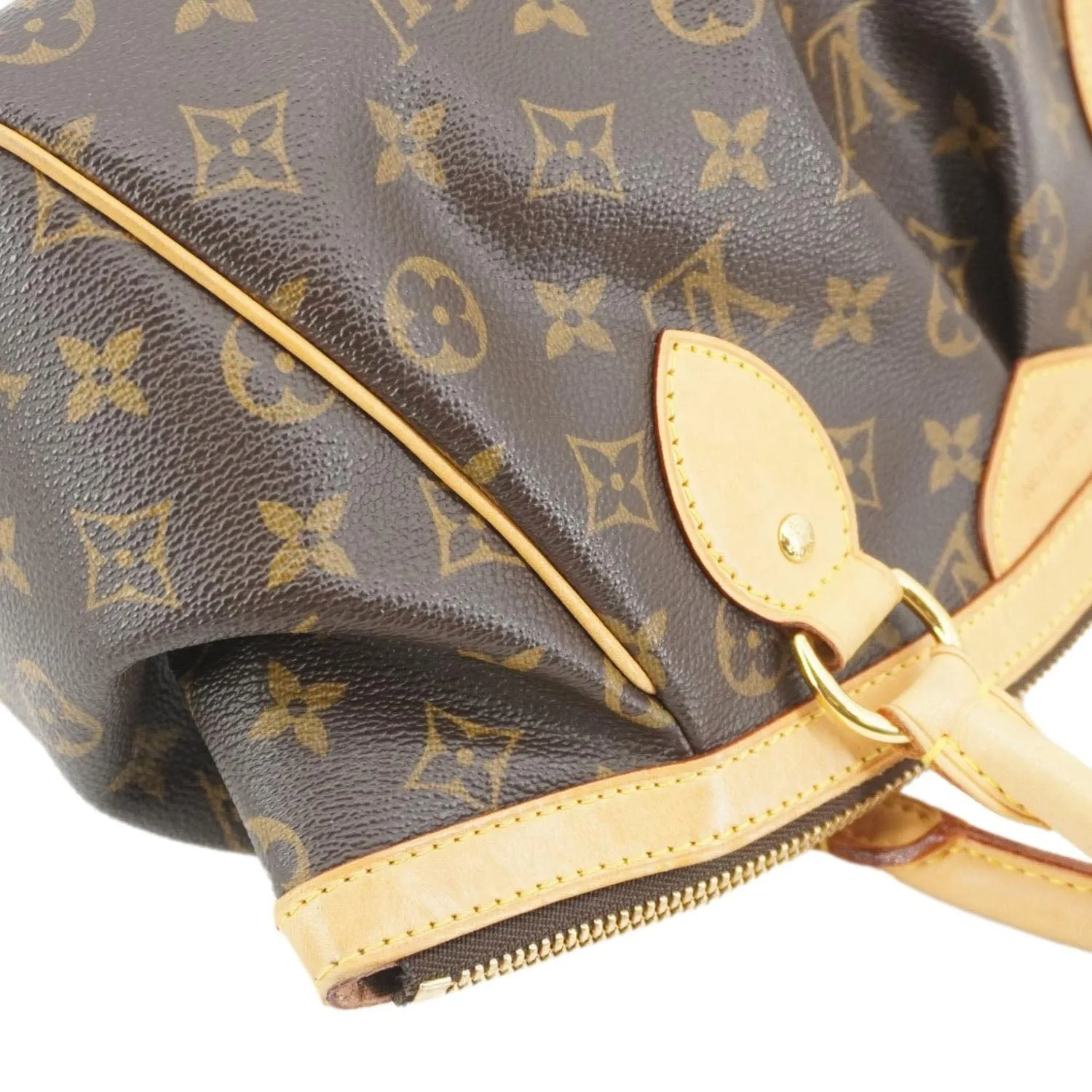 LOUIS VUITTON Tivoli PM Monogram Canvas Satchel Bag Brown