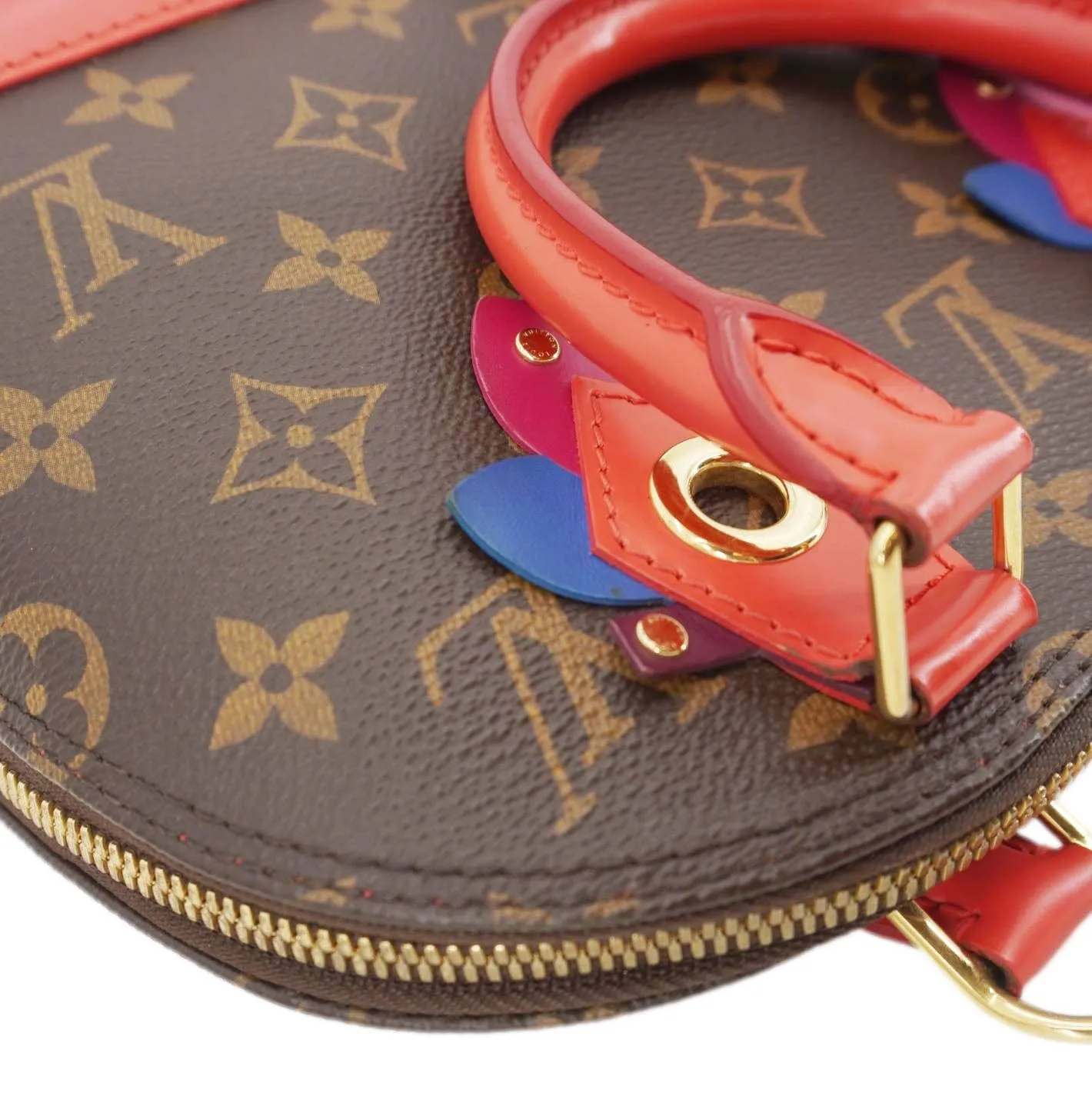LOUIS VUITTON Totem Alma BB Monogram Canvas Satchel Bag Flamingo
