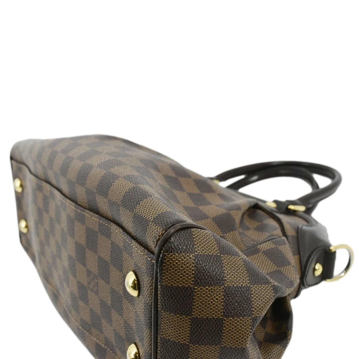 LOUIS VUITTON Trevi PM Damier Ebene Satchel Shoulder Bag Brown