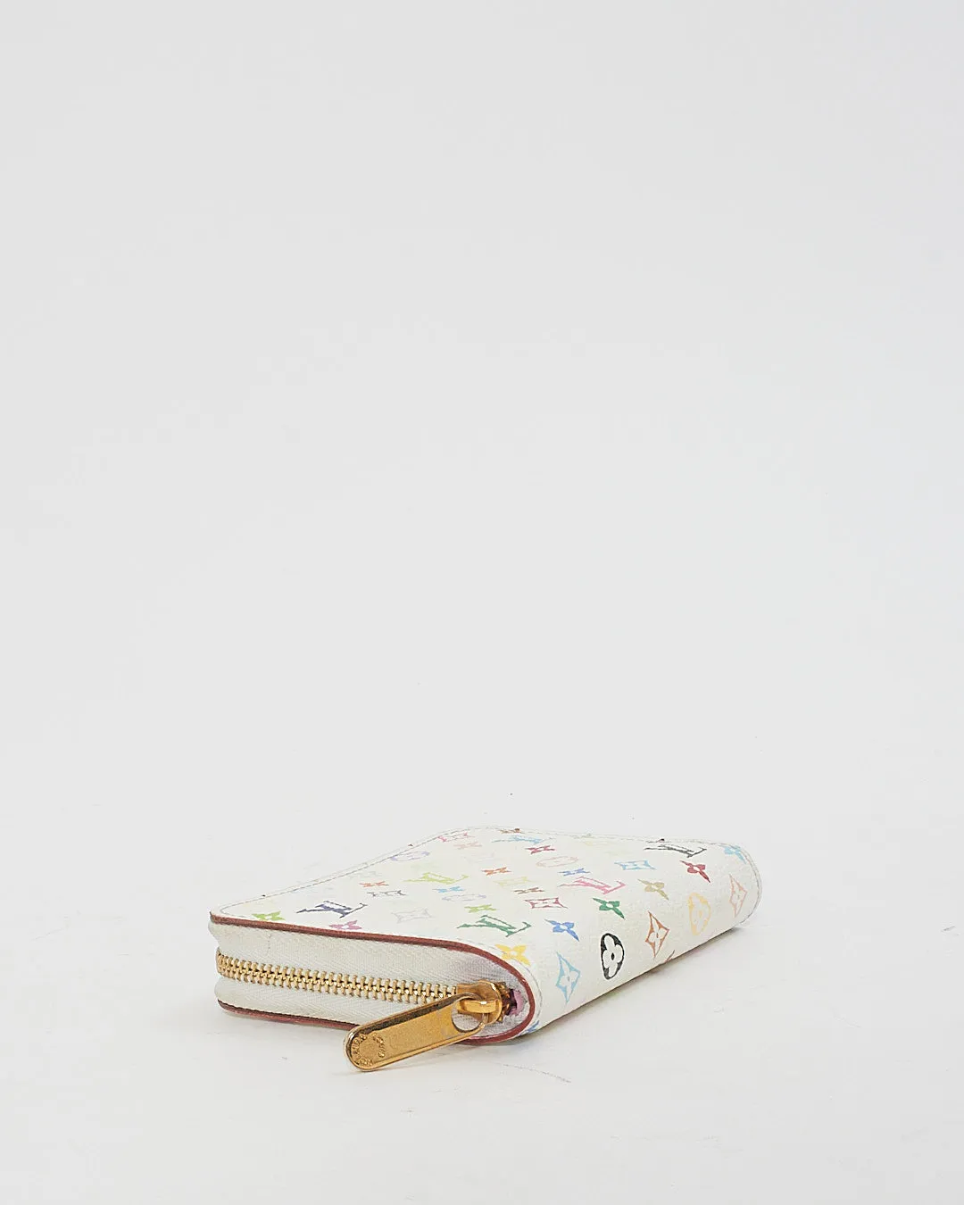 Louis Vuitton White Monogram Multicolore Small Zippy Coin Purse Wallet