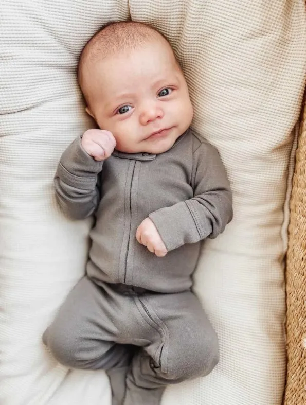 L'ovedbaby Organic Two Way Zipper Footie