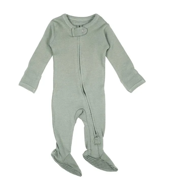 L'ovedbaby Organic Two Way Zipper Footie