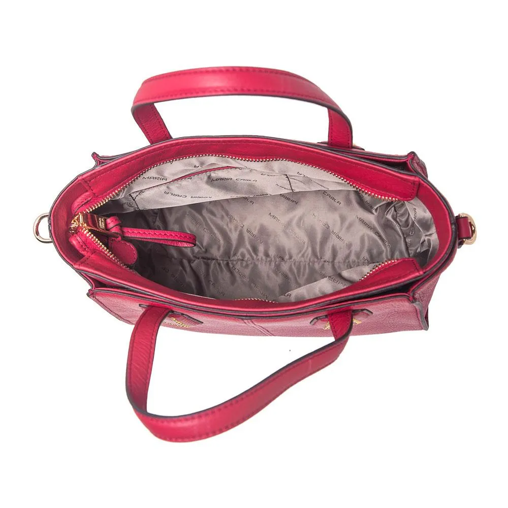 Maria Carla Women's Fashion Luxury Leather Handbag, Smooth Leather