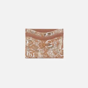 Max Card Case In Mixed Leathers - Gilded Petals