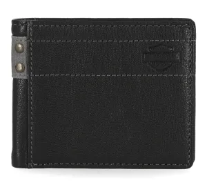 Mens Cavalry Canvas Billfold Wallet - Black