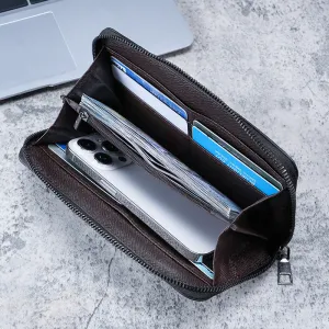 Men's Long Zipper Large Capacity Multiple Slots Men's Wallets